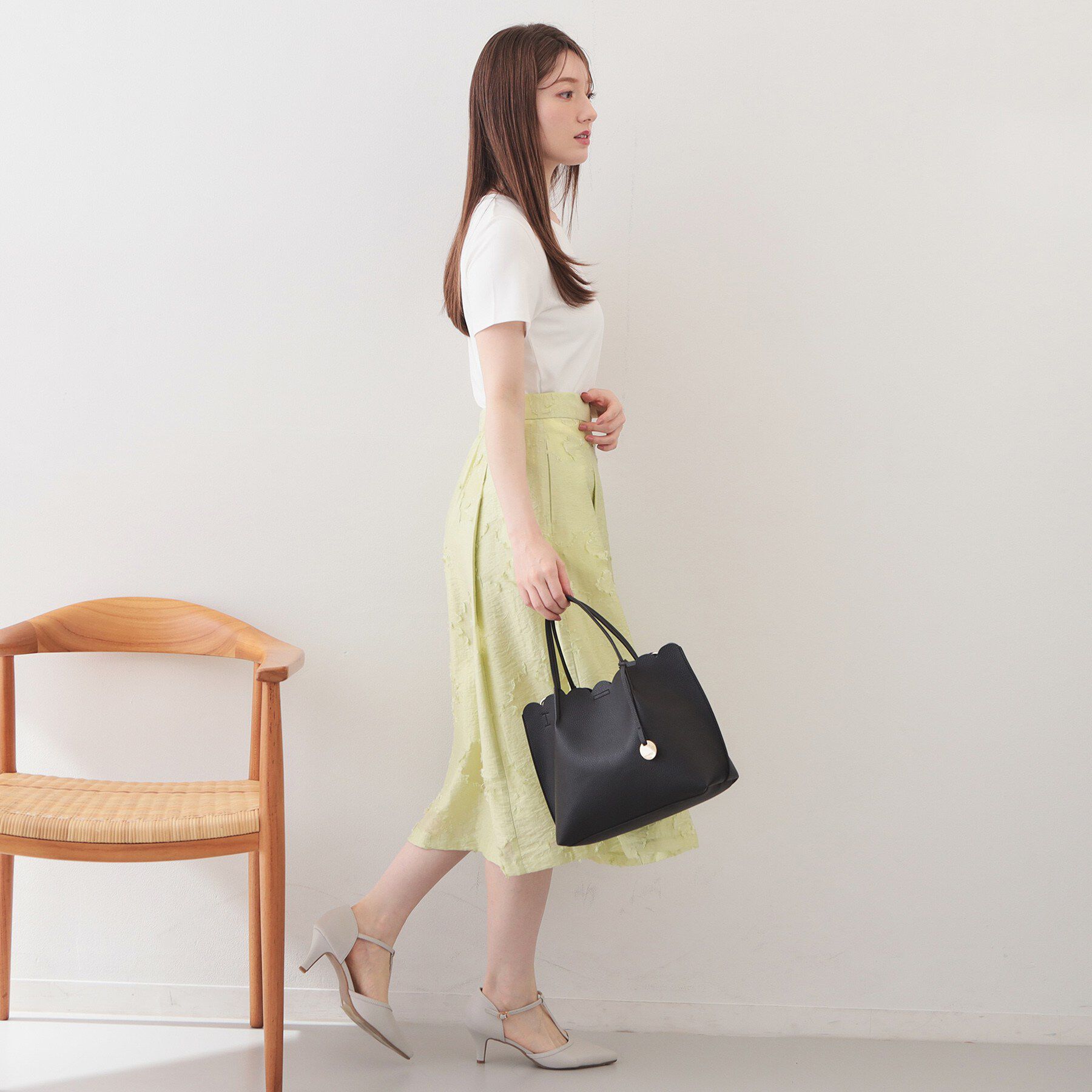 index「薄手なのに透けにくい！ベーシックTシャツ【洗濯機OK/接触冷感/吸水速乾/透け防止/UVケア】《S～」|Tシャツ・カットソー|