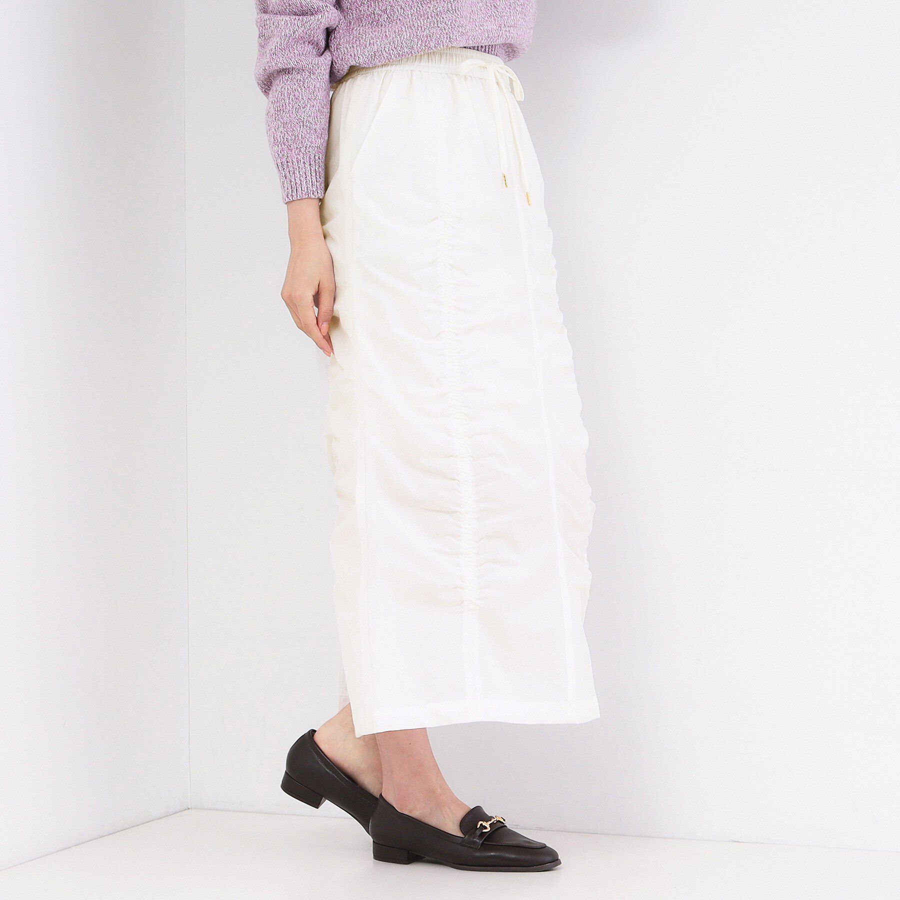 OPAQUE.CLIP「撥水シャーリングナロースカート【洗濯機OK/UVケア/花粉対応】」|スカート|