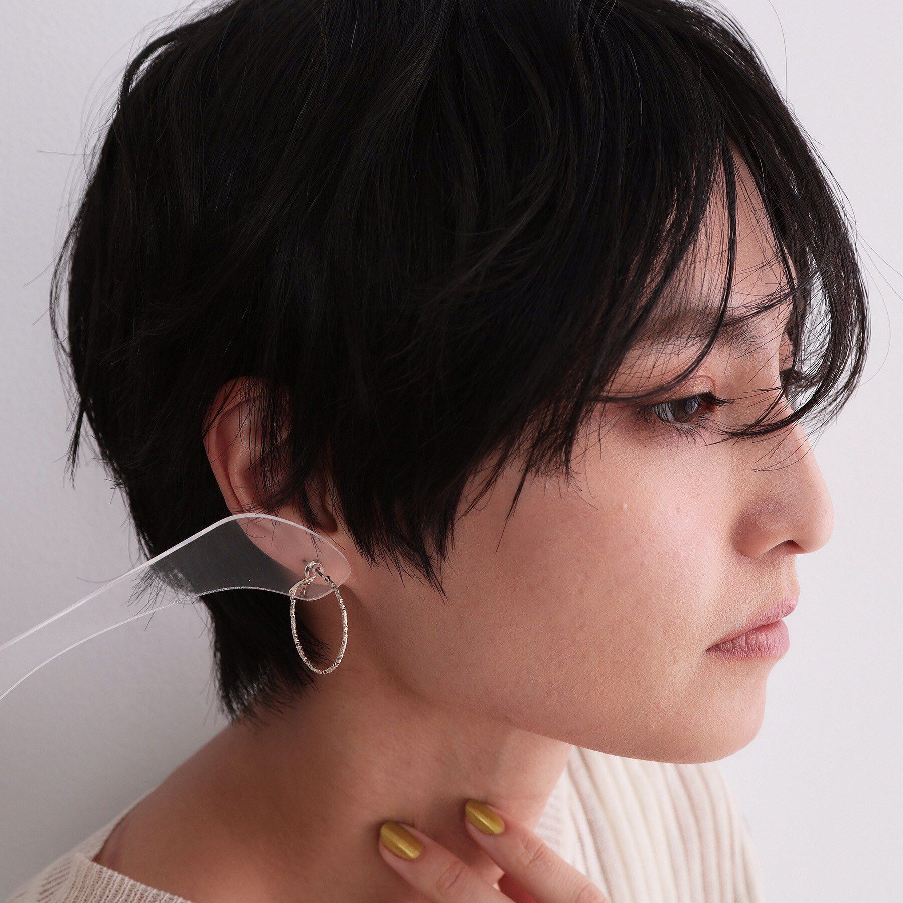 OPAQUE.CLIP「表面デザイン フープピアス」|ピアス|