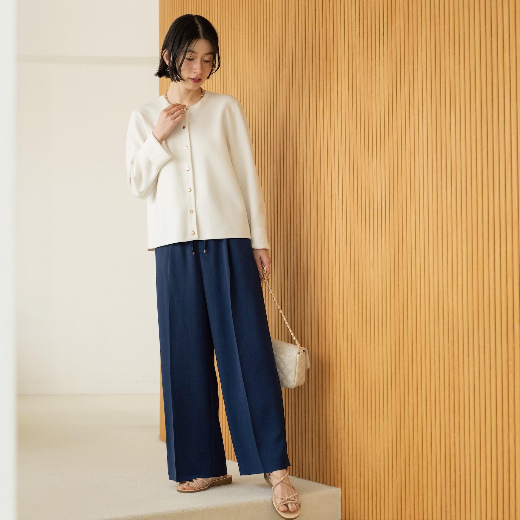 OPAQUE.CLIP「スナップボタンニットカーディガン【洗濯機OK/抗ピル】」|カーディガン|