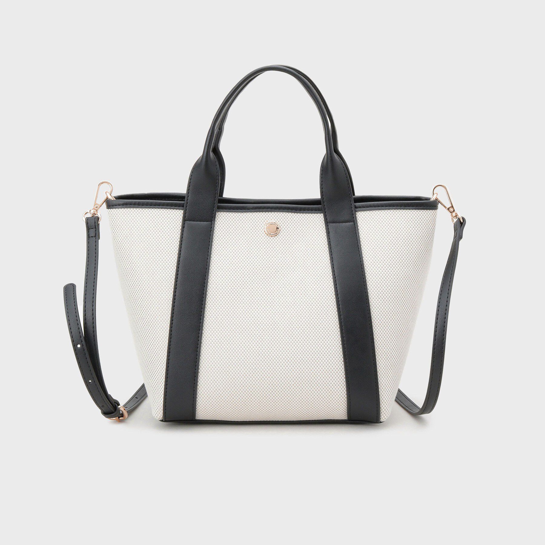 OPAQUE.CLIP「【2WAY】キャンバス&times;合皮コンビミドルトート」|トートバッグ|