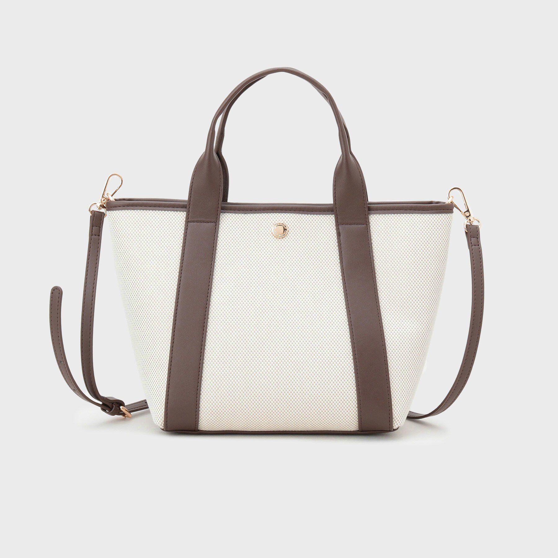 OPAQUE.CLIP「【2WAY】キャンバス&times;合皮コンビミドルトート」|トートバッグ|