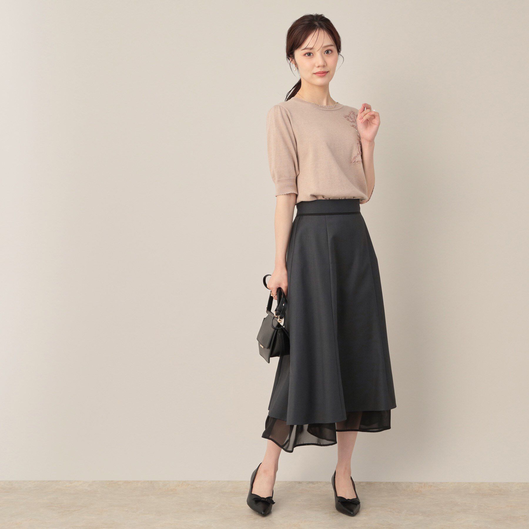 Couture broach「オーガンフリルフラワーニット」|ニット・セーター|