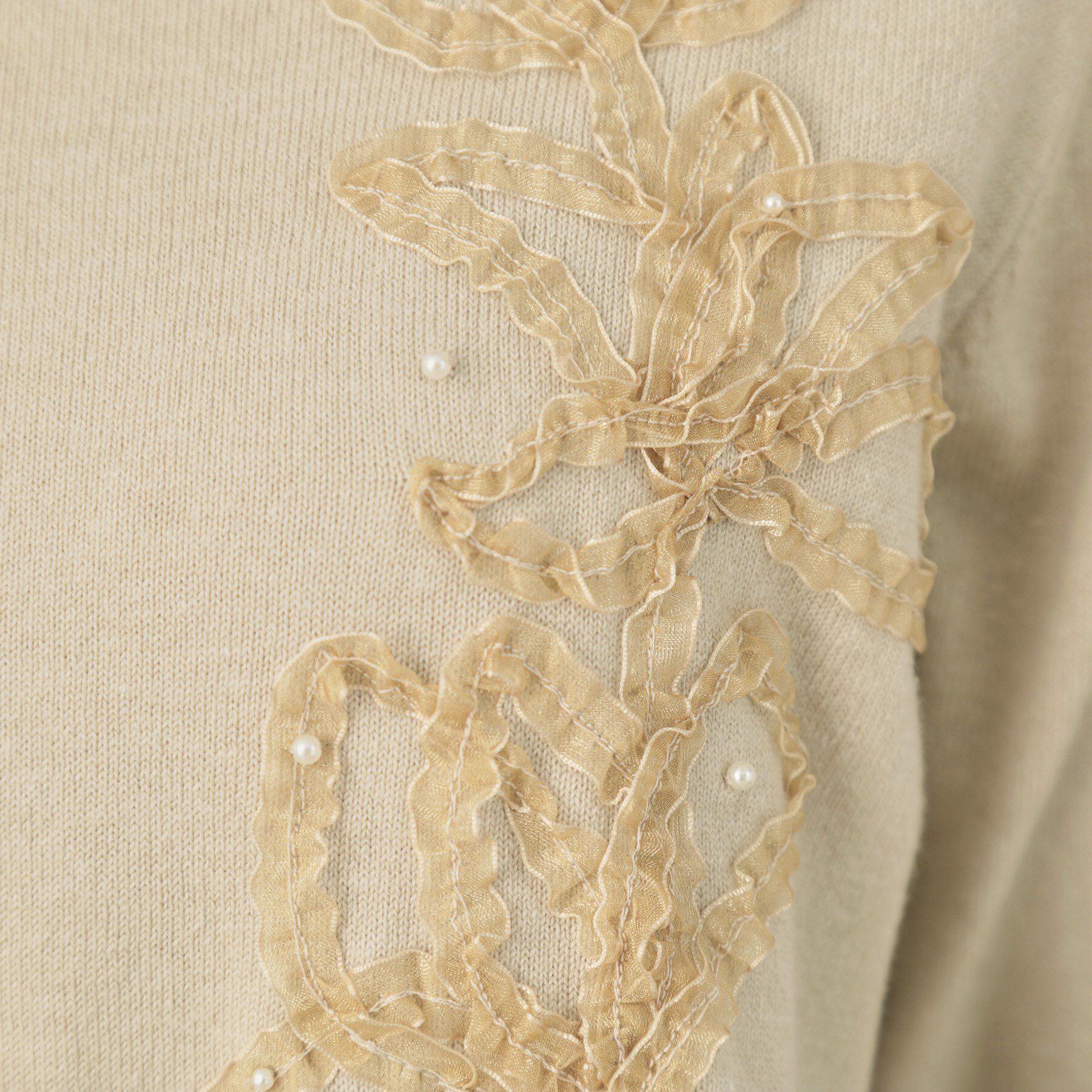 Couture broach「オーガンフリルフラワーニット」|ニット・セーター|