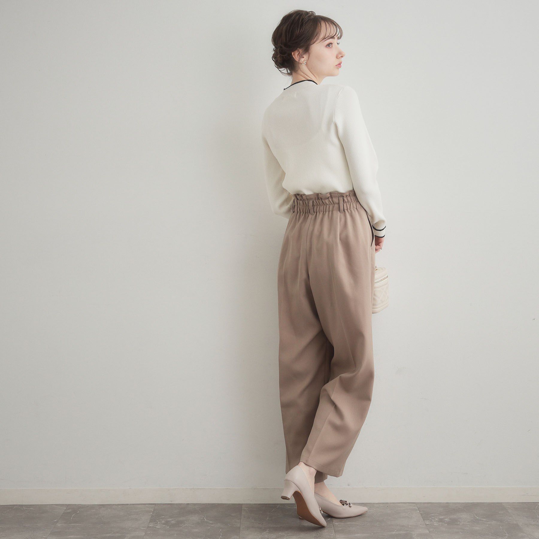 Couture broach「【洗える・着映え】袖リボン リブニット」|ニット・セーター|