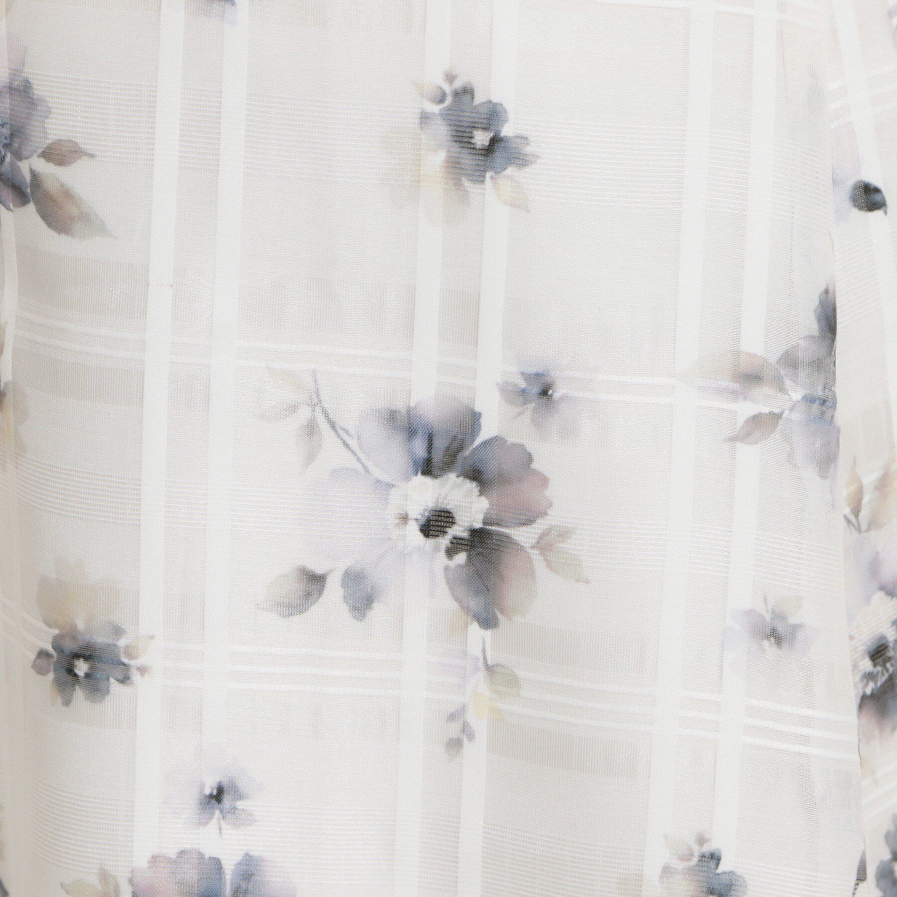 Couture broach「【洗える・着映え】シアーチェック フラワープリント スカート」|スカート|