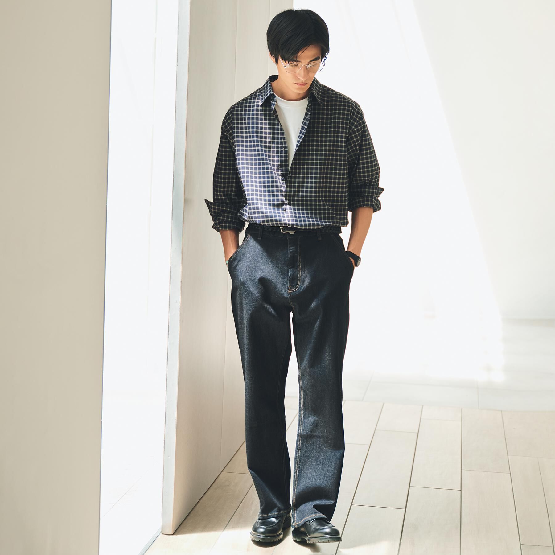 THE SHOP TK「チェック＆ストライプ アソート長袖シャツ【洗濯機OK】」|シャツ・ブラウス|