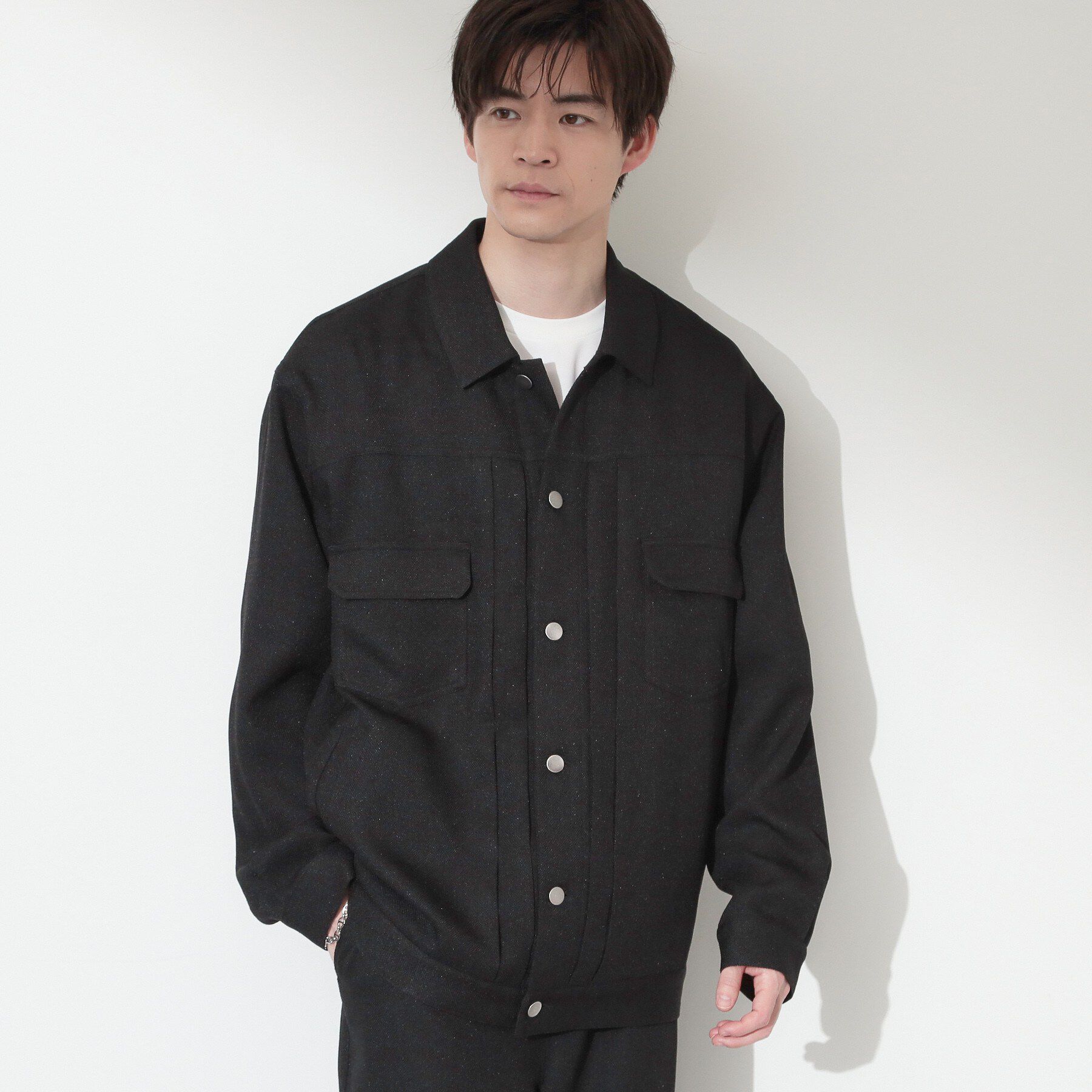 THE SHOP TK「パナマメッシュ シャツブルゾン 洗濯機OK／セットアップ可」|ブルゾン・スタジャン|