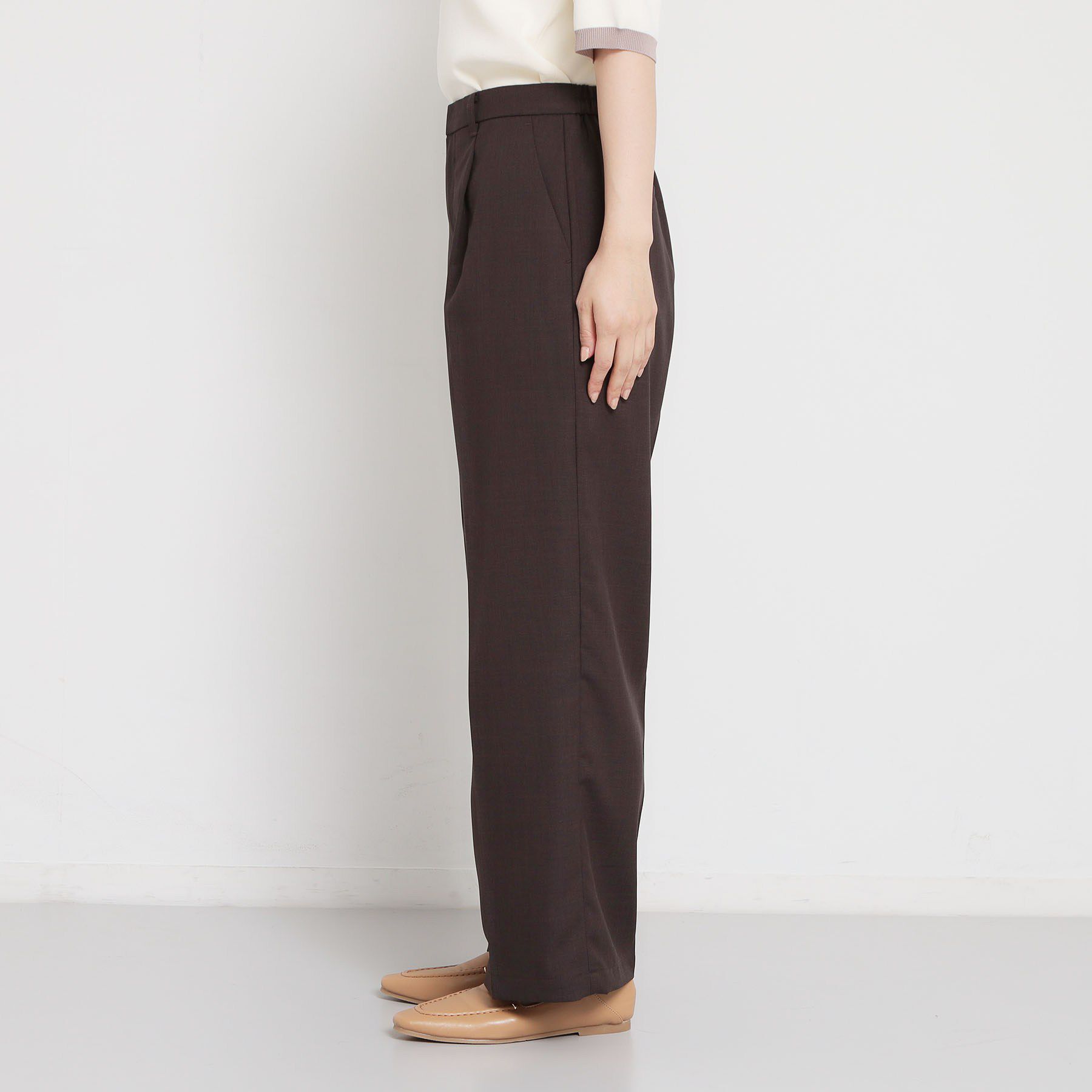 THE SHOP TK「【洗える】 麻調ワイドパンツ」|その他|