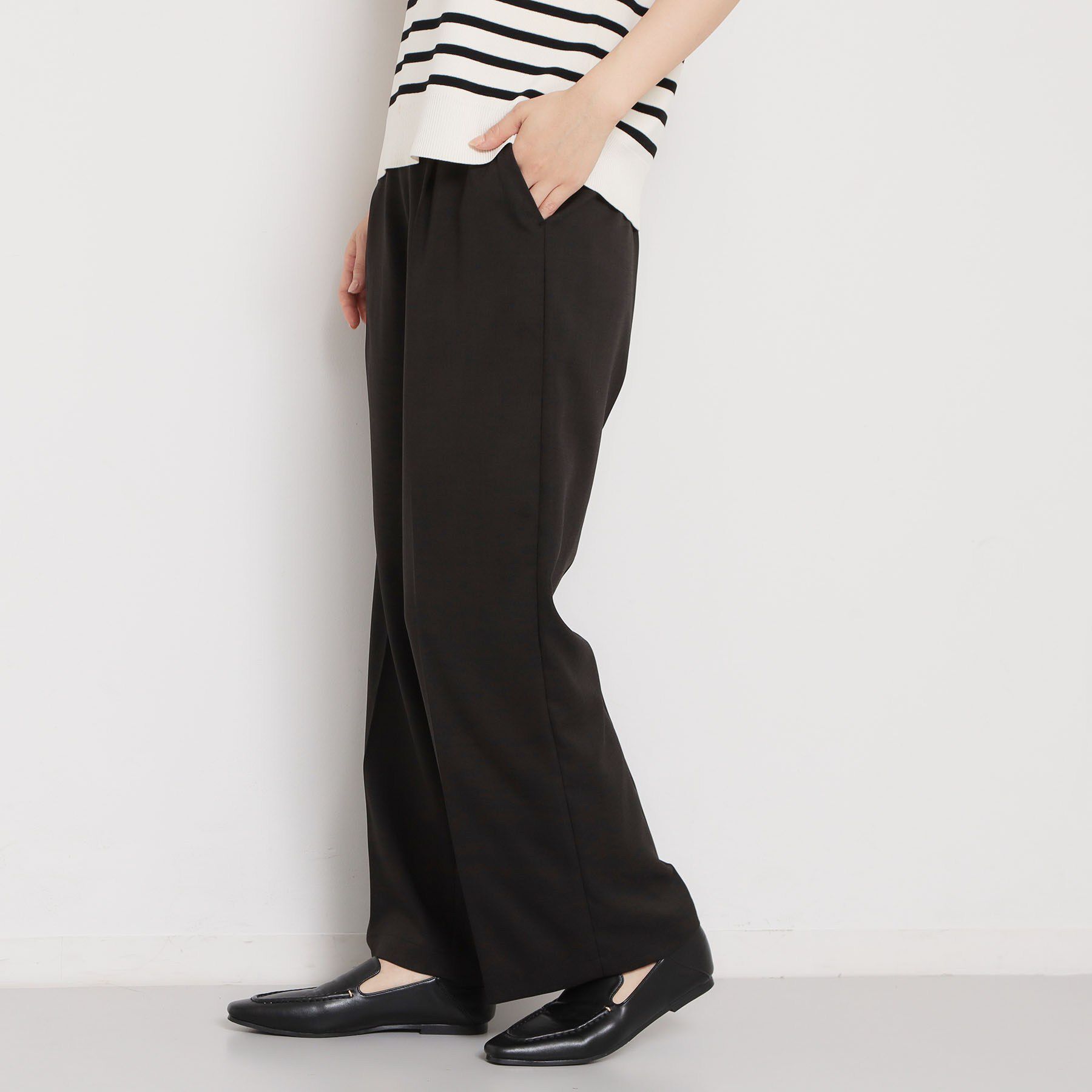 THE SHOP TK「【洗える】 麻調ワイドパンツ」|その他|