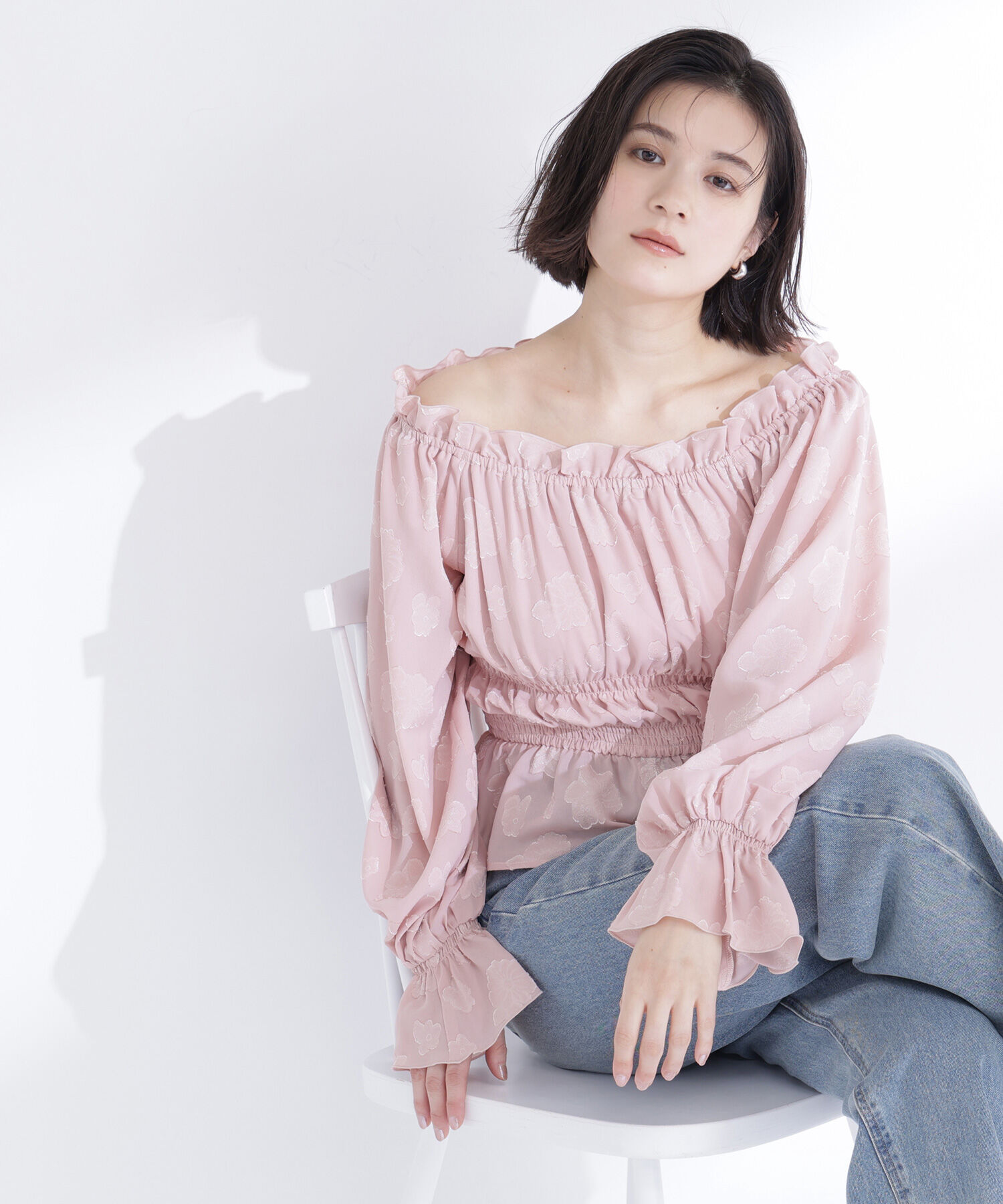  「フラワージャガードブラウス」|シャツ・ブラウス|