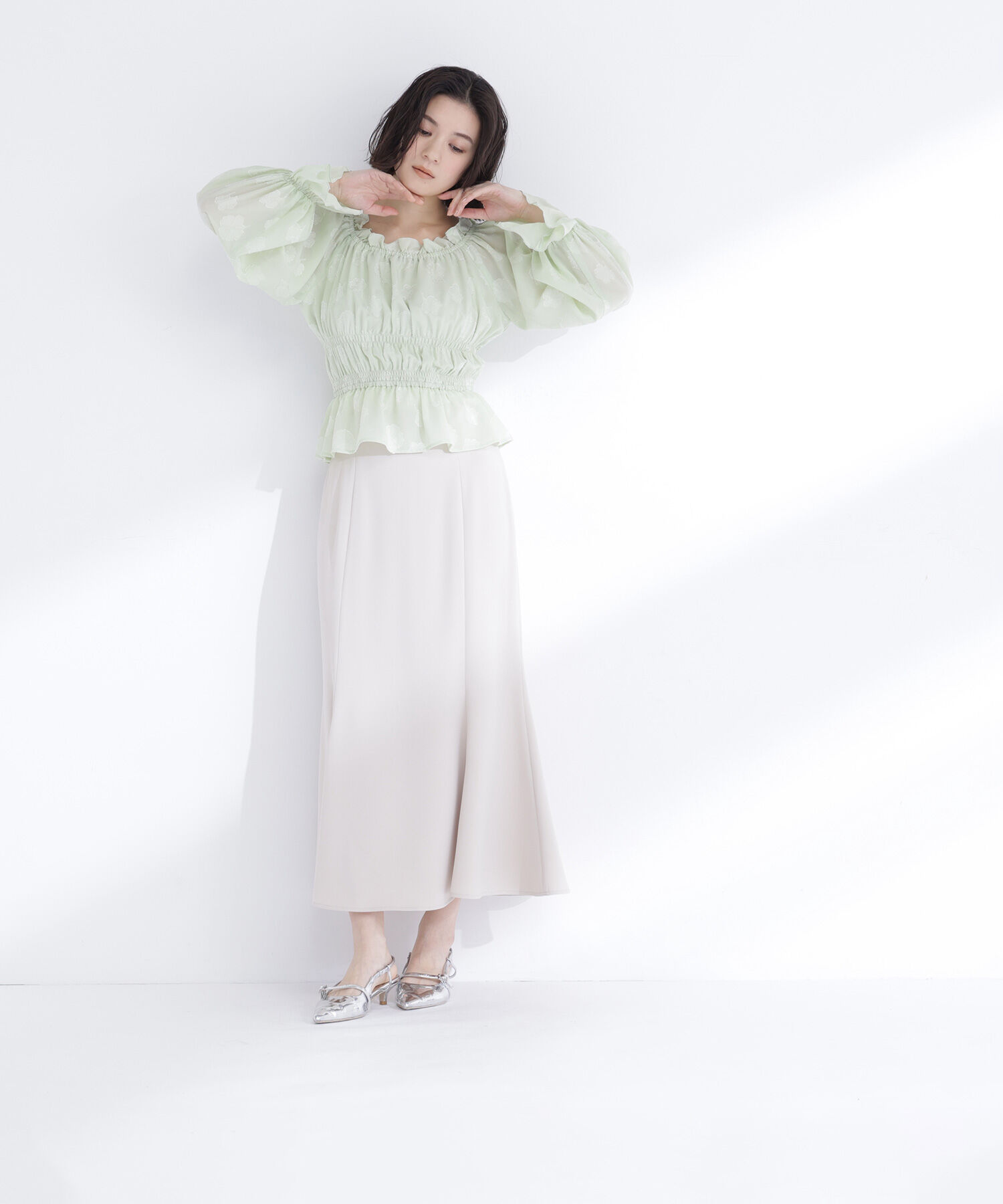  「フラワージャガードブラウス」|シャツ・ブラウス|