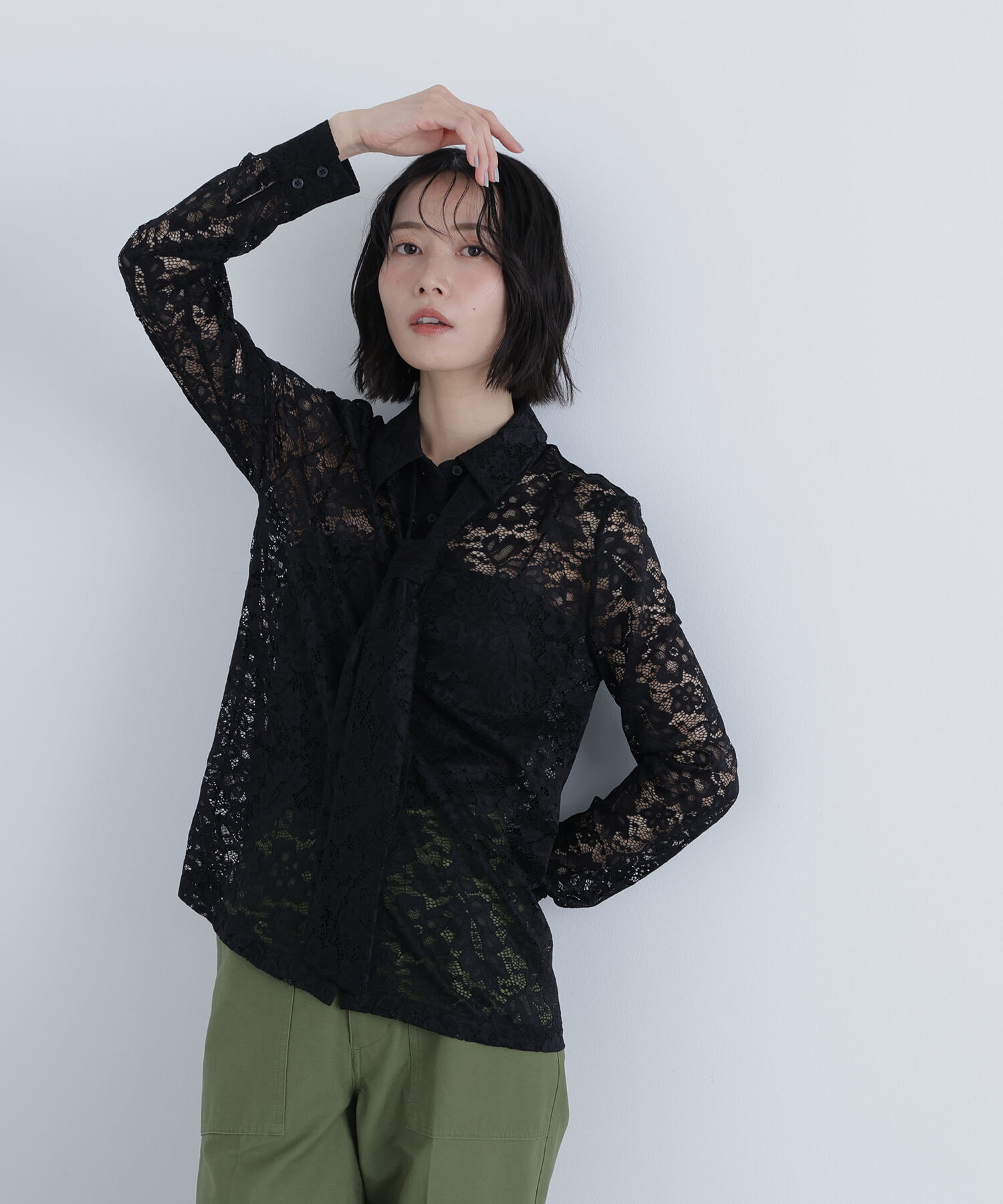  「〈N.〉レースボウタイブラウス」|シャツ・ブラウス|