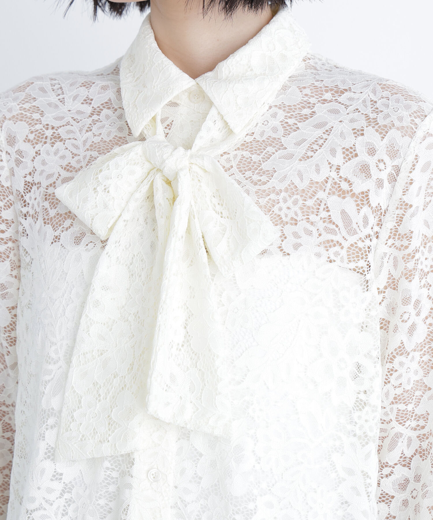  「〈N.〉レースボウタイブラウス」|シャツ・ブラウス|