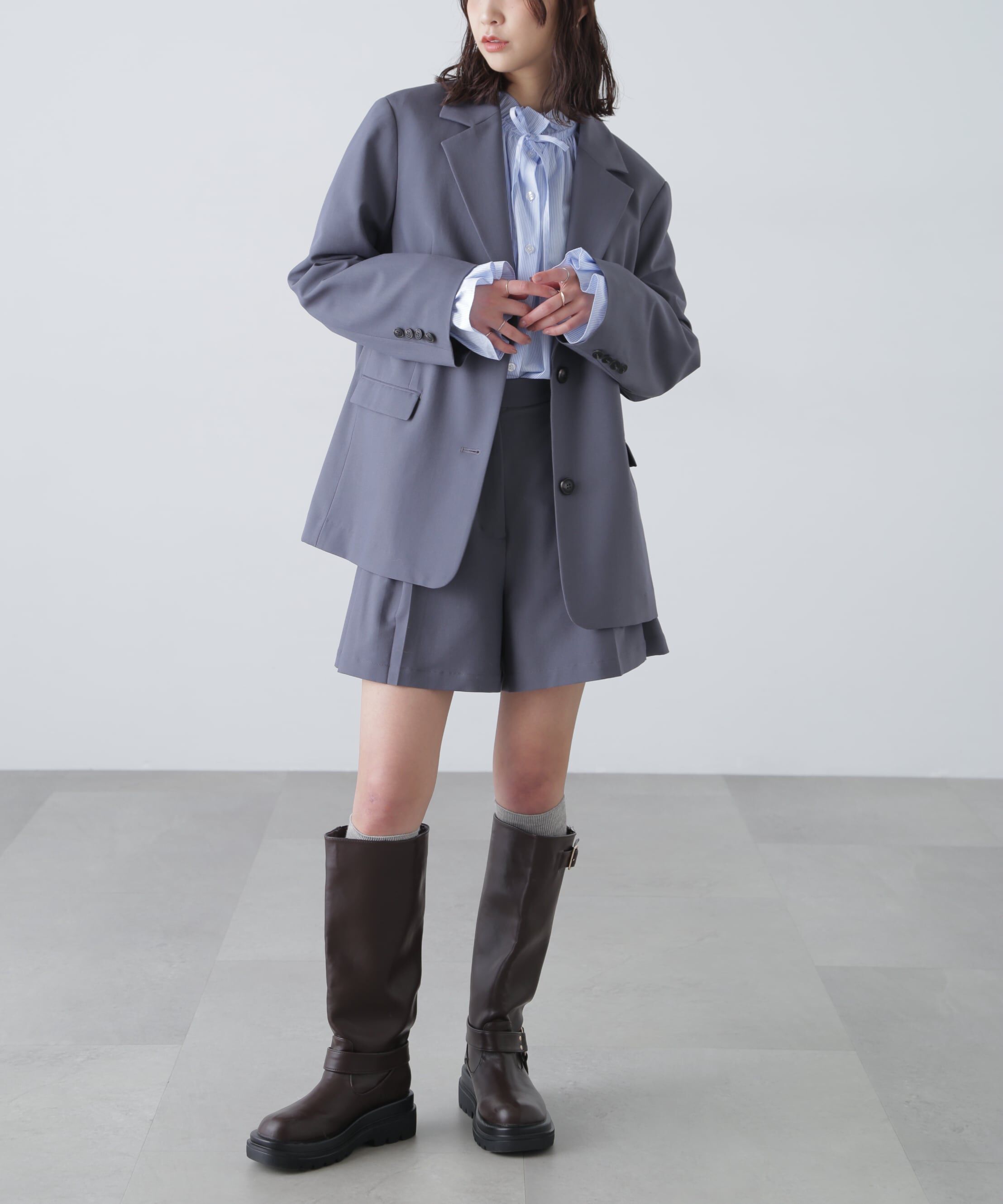  「〈セットアップ対応〉ツータックキュロットパンツ」|その他|