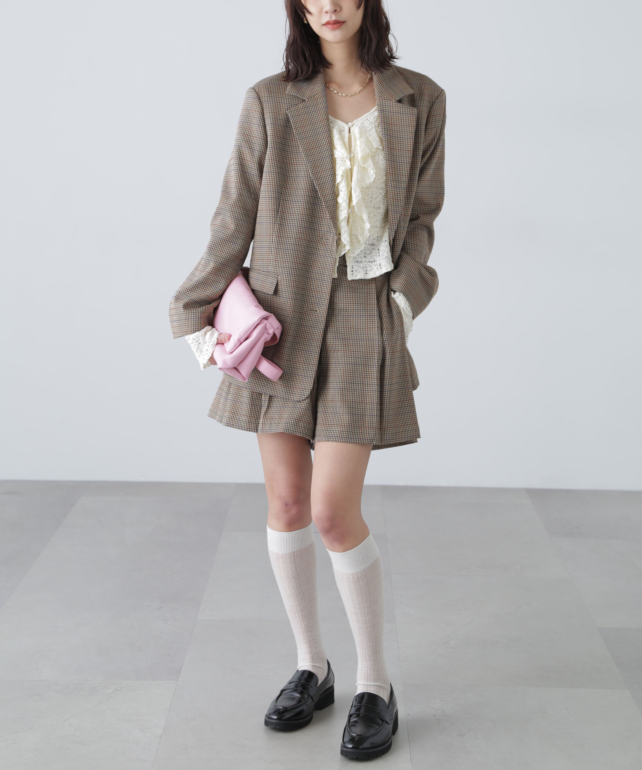  「〈セットアップ対応〉ツータックキュロットパンツ」|その他|