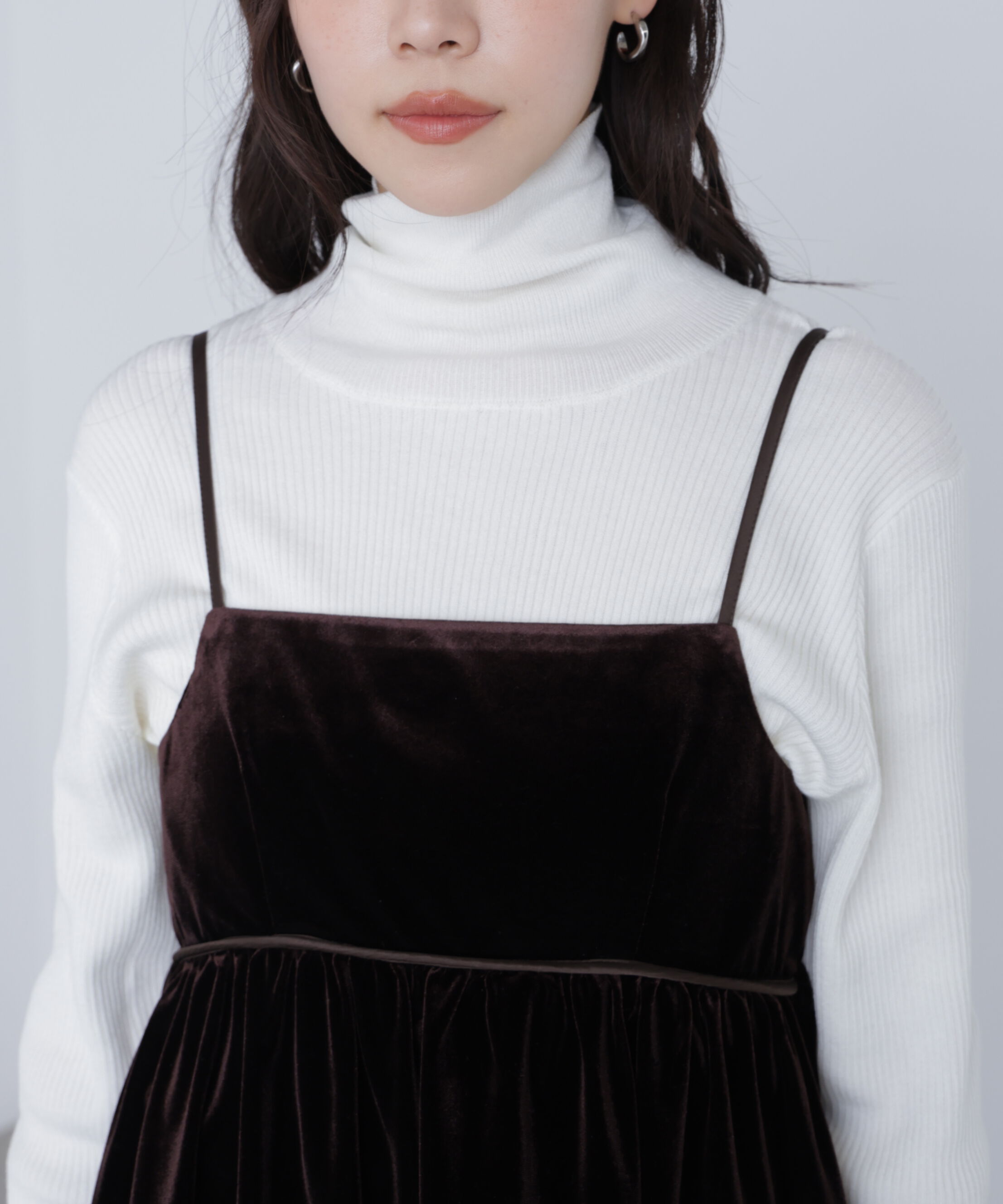  「ベロアバルーンチュニックブラウス」|シャツ・ブラウス|