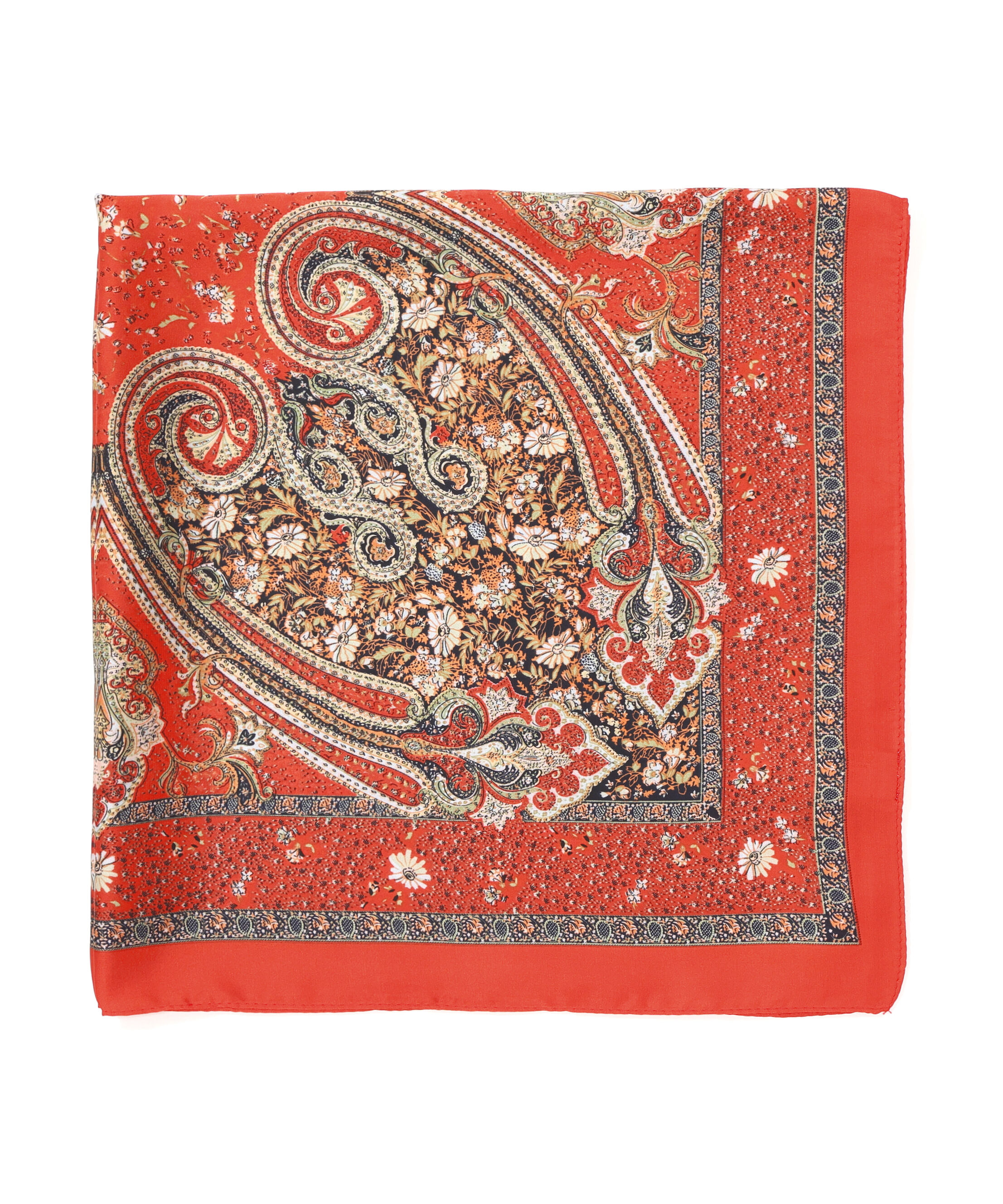  「ビンテージフラワースカーフ」|ソックス|レッド