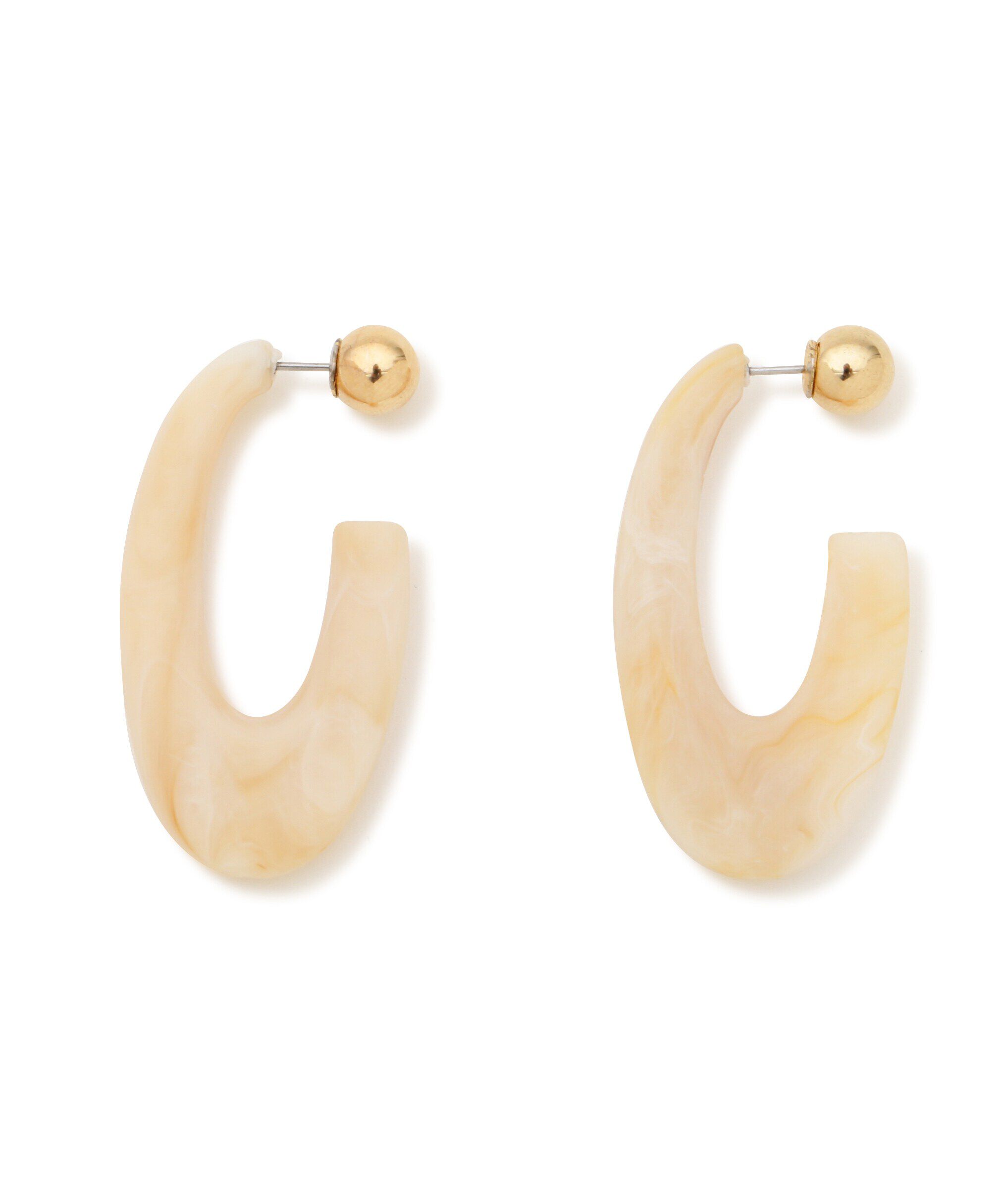  「マーブルラウンドピアス」|その他|