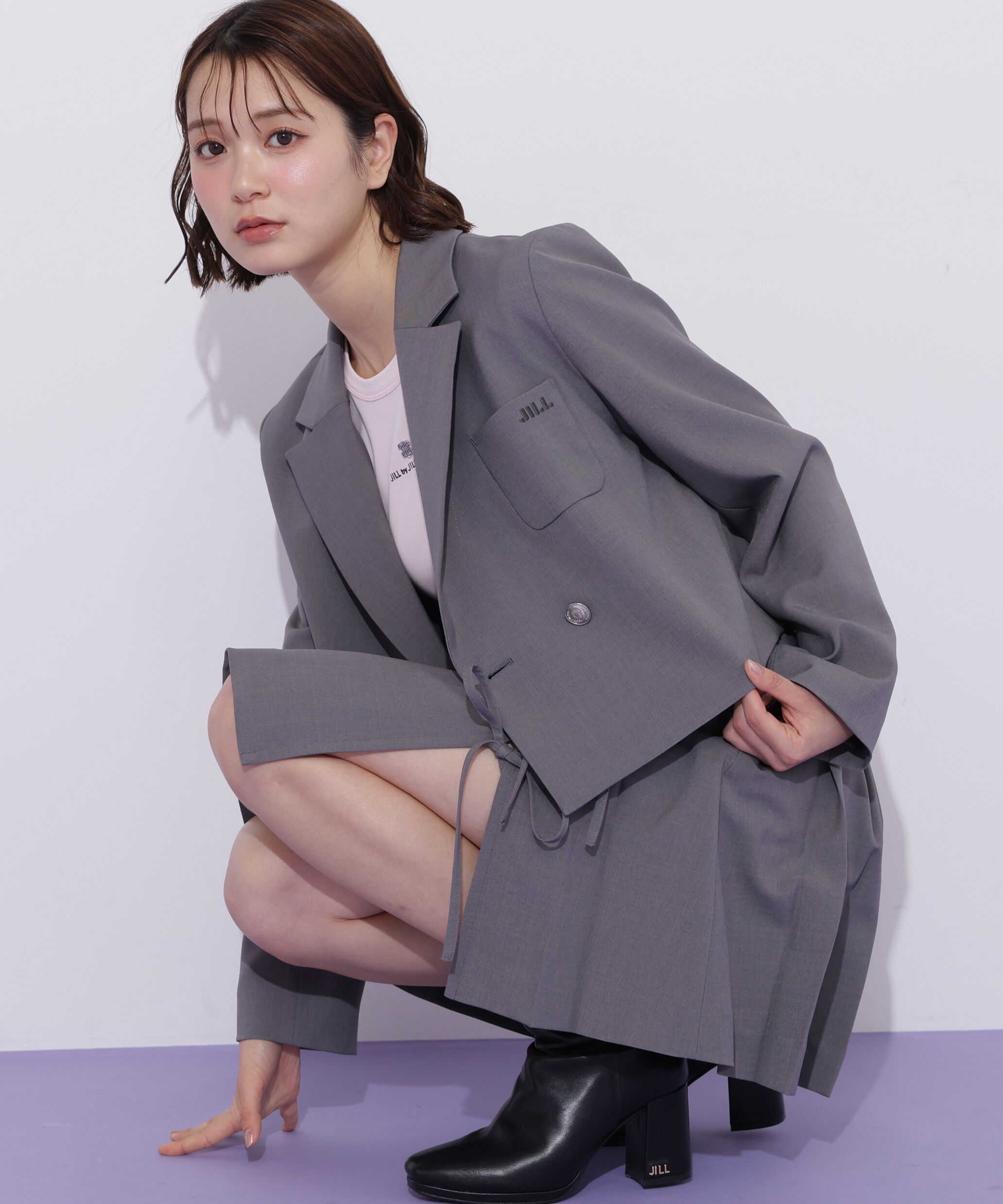  「セットアップ対応ショート丈テーラードジャケット」|その他|