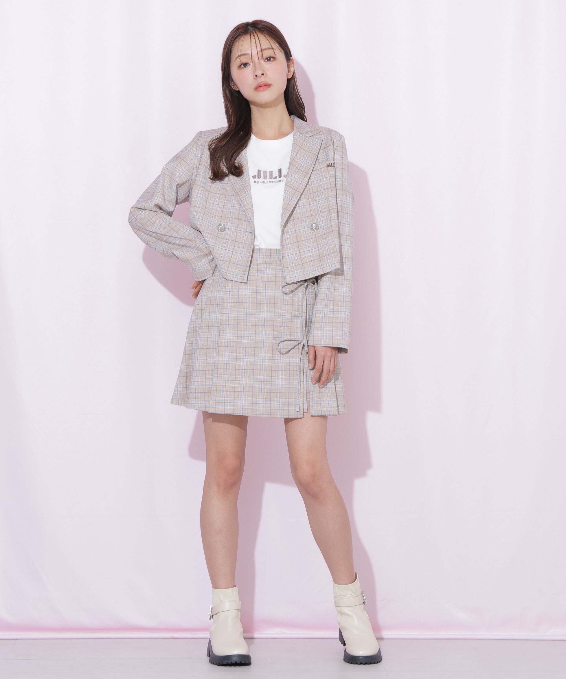  「セットアップ対応ショート丈テーラードジャケット」|その他|