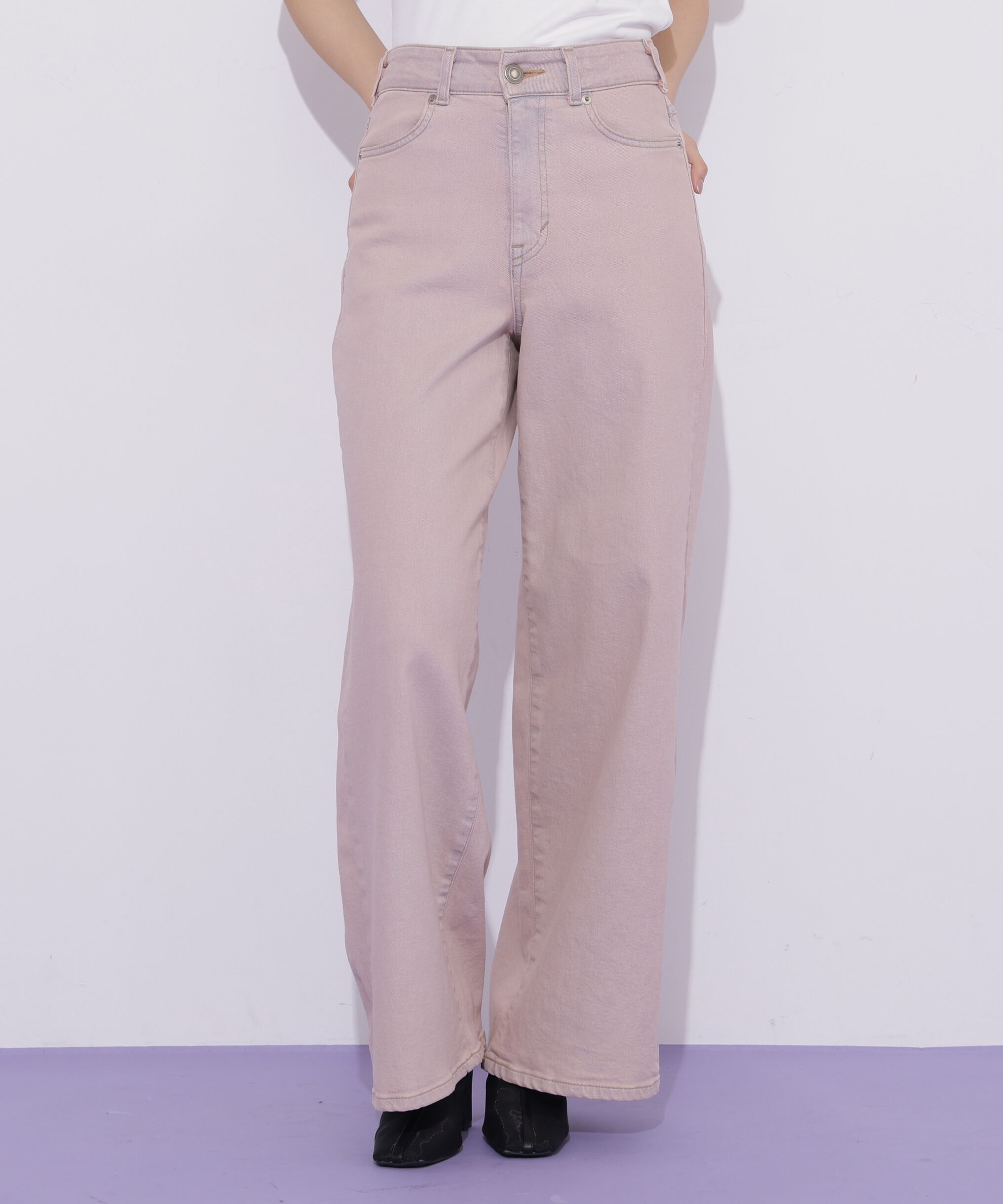  「SOMETHING 別注レースアップワイドデニムパンツ」|その他|