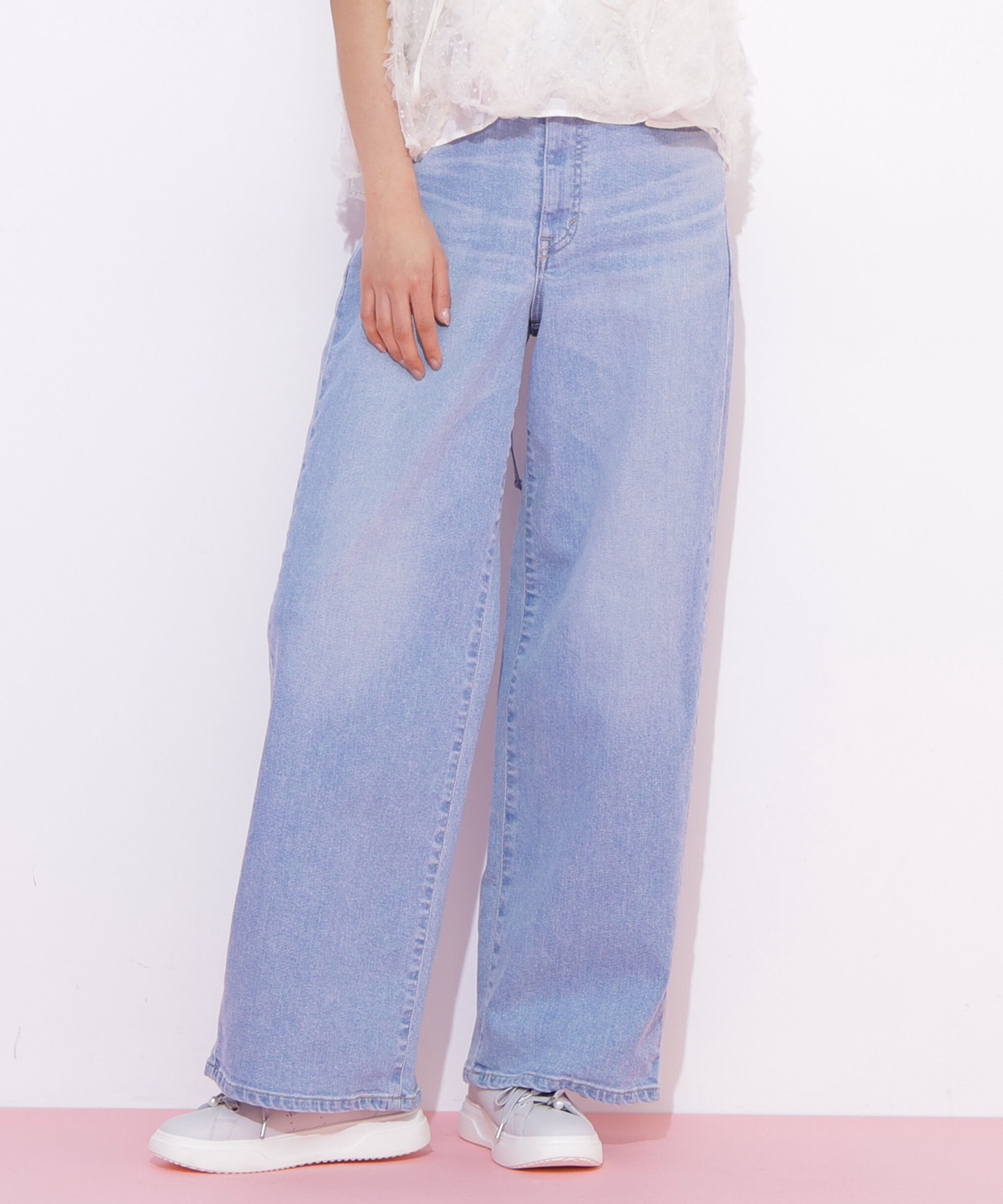  「SOMETHING 別注レースアップワイドデニムパンツ」|その他|