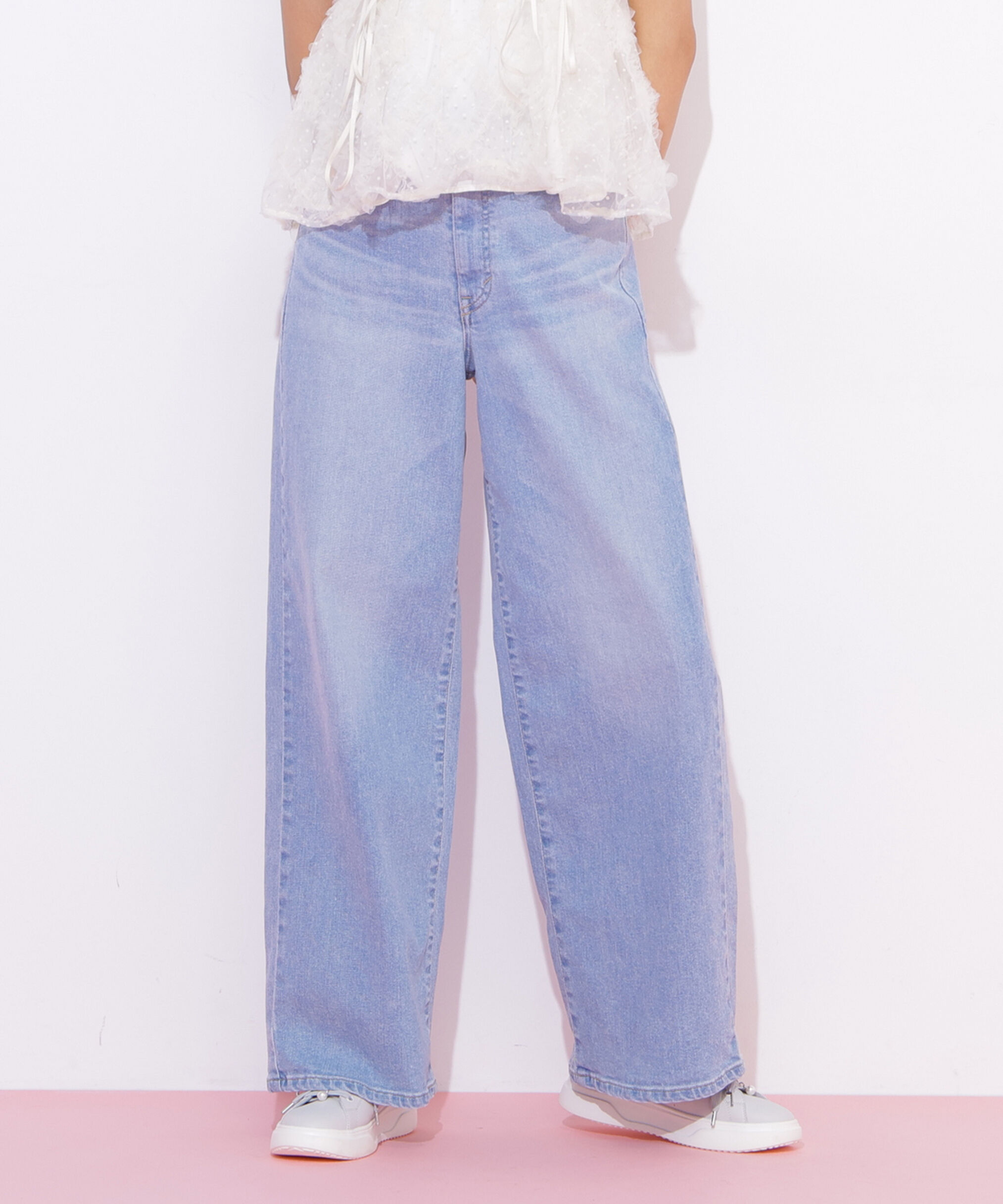  「SOMETHING 別注レースアップワイドデニムパンツ」|その他|