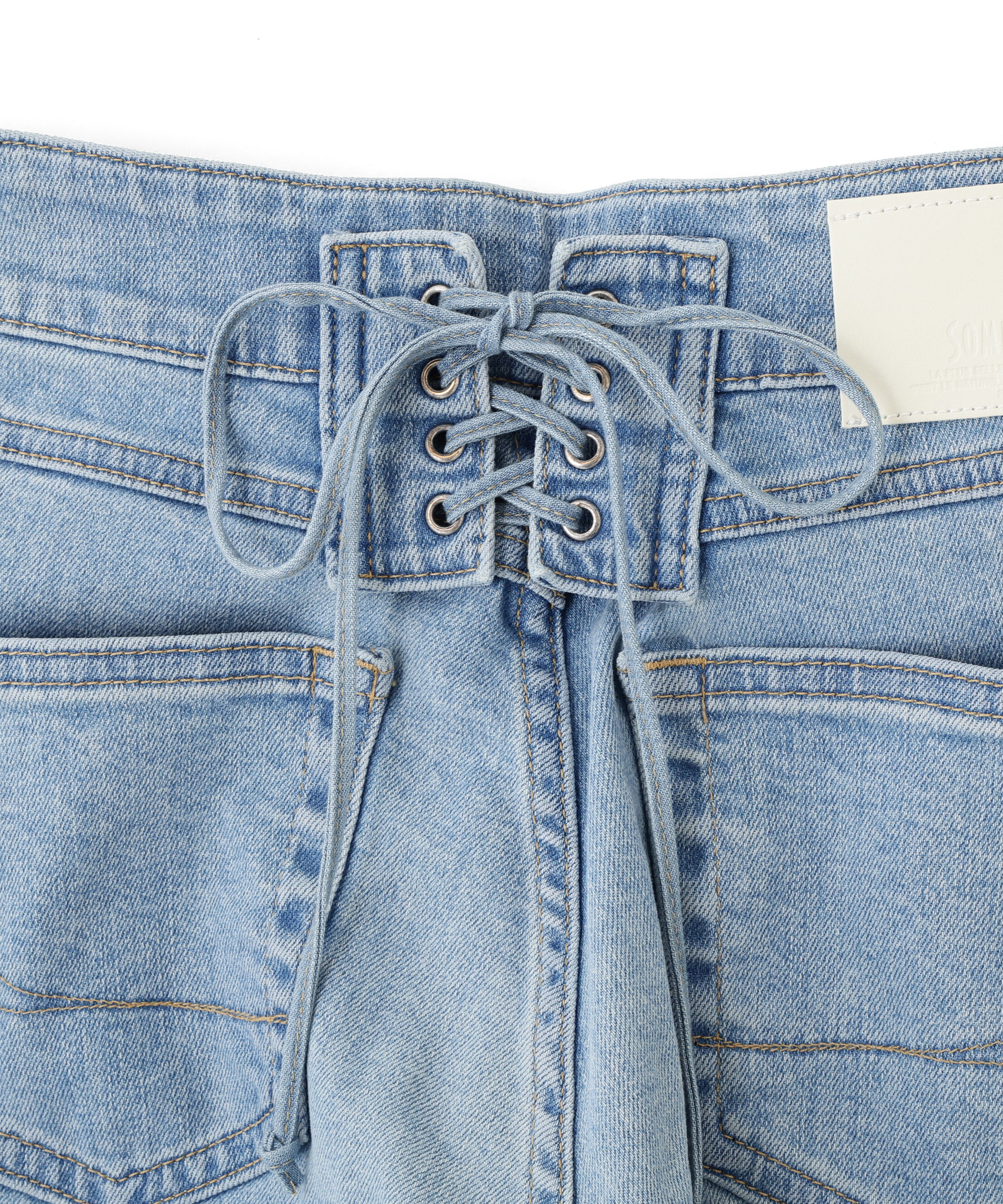  「SOMETHING 別注レースアップワイドデニムパンツ」|その他|