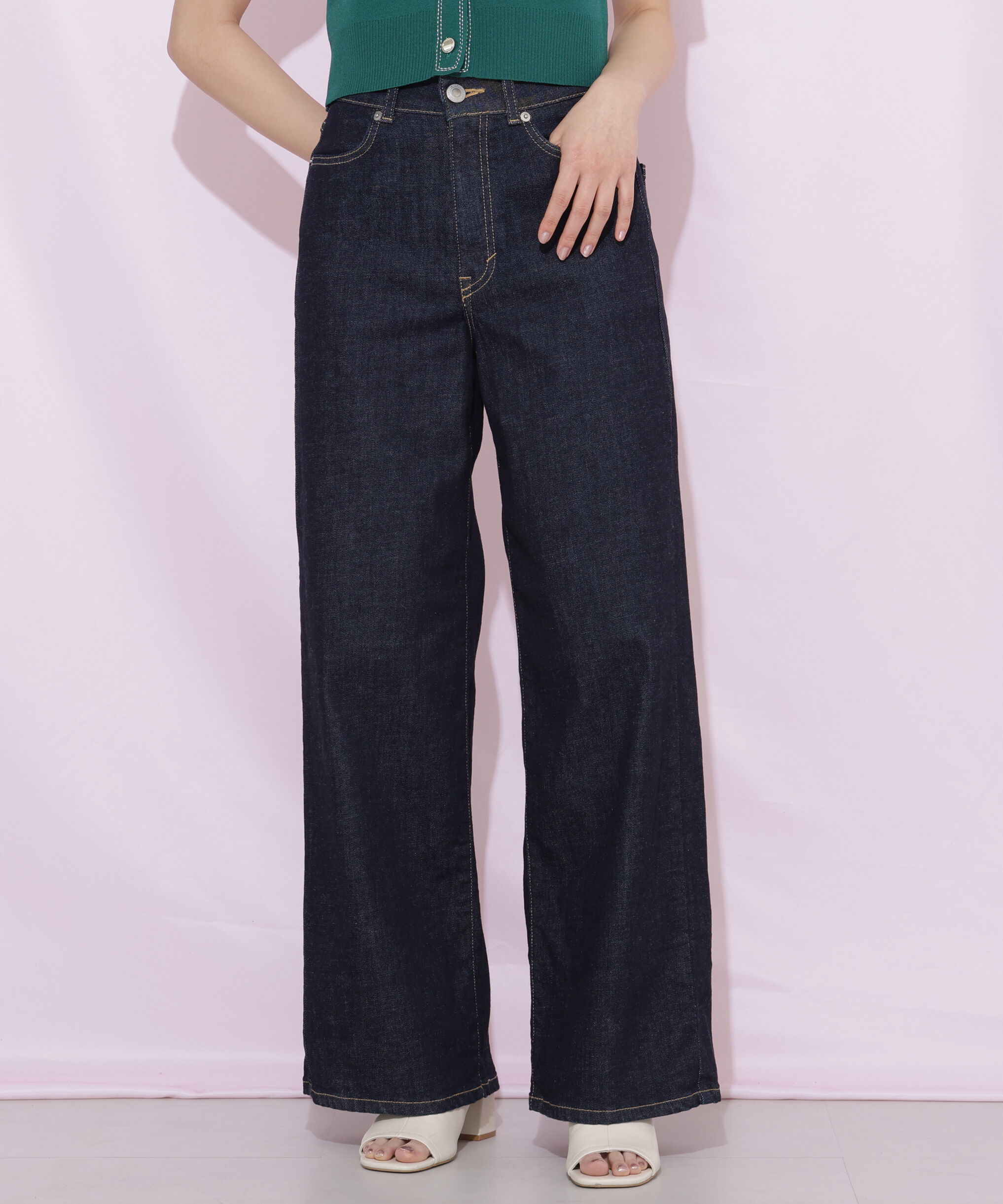  「SOMETHING 別注レースアップワイドデニムパンツ」|その他|