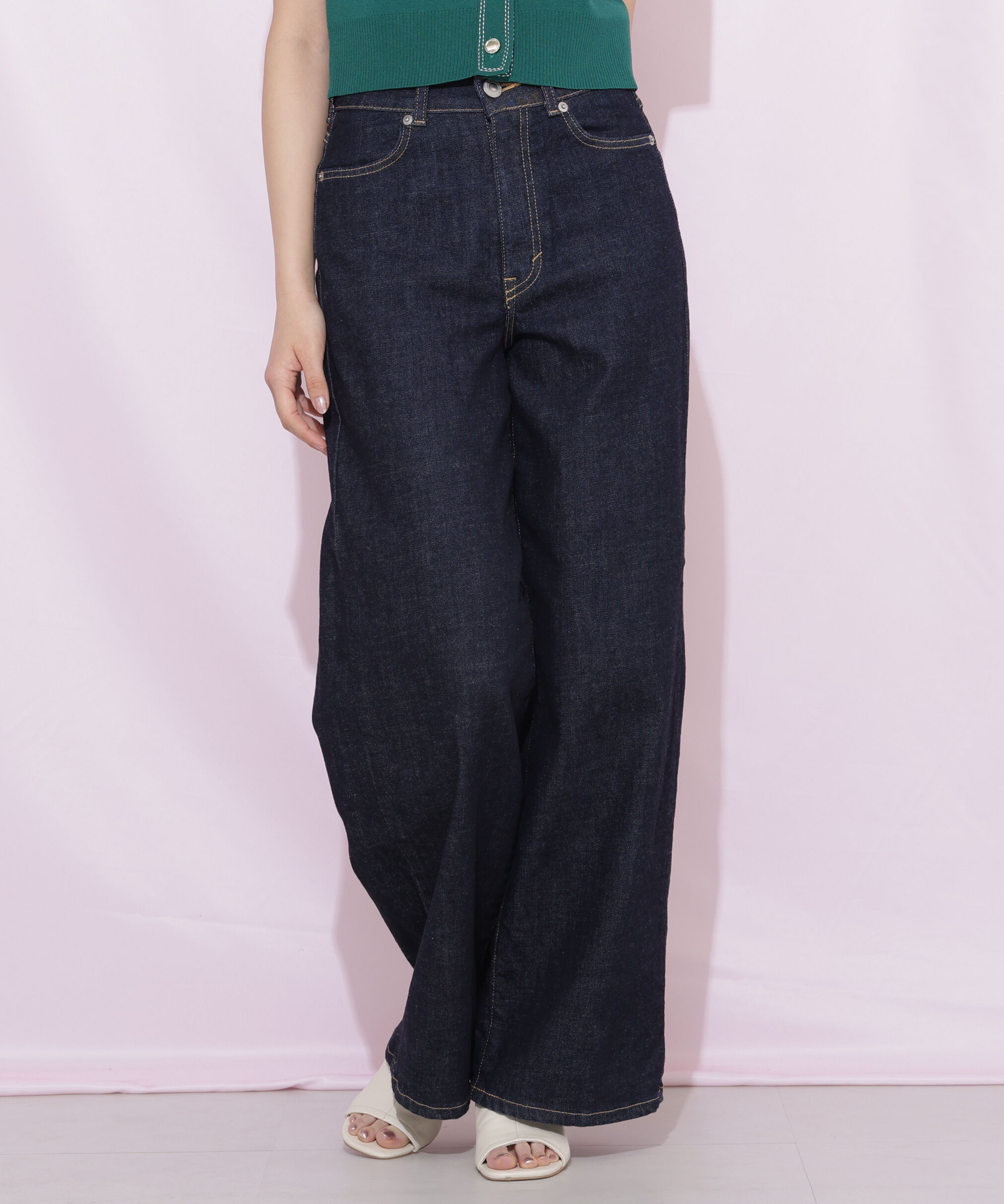  「SOMETHING 別注レースアップワイドデニムパンツ」|その他|