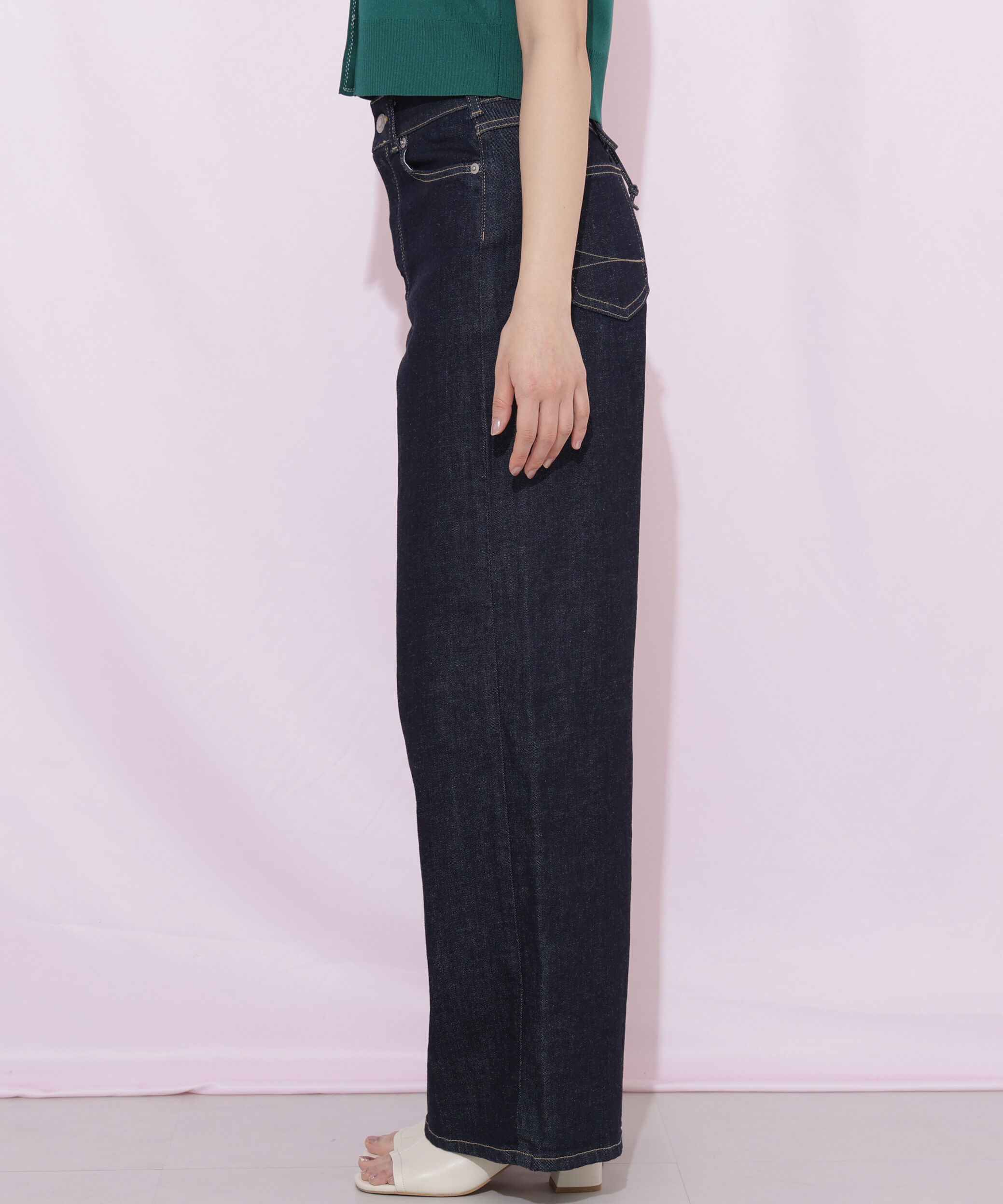  「SOMETHING 別注レースアップワイドデニムパンツ」|その他|