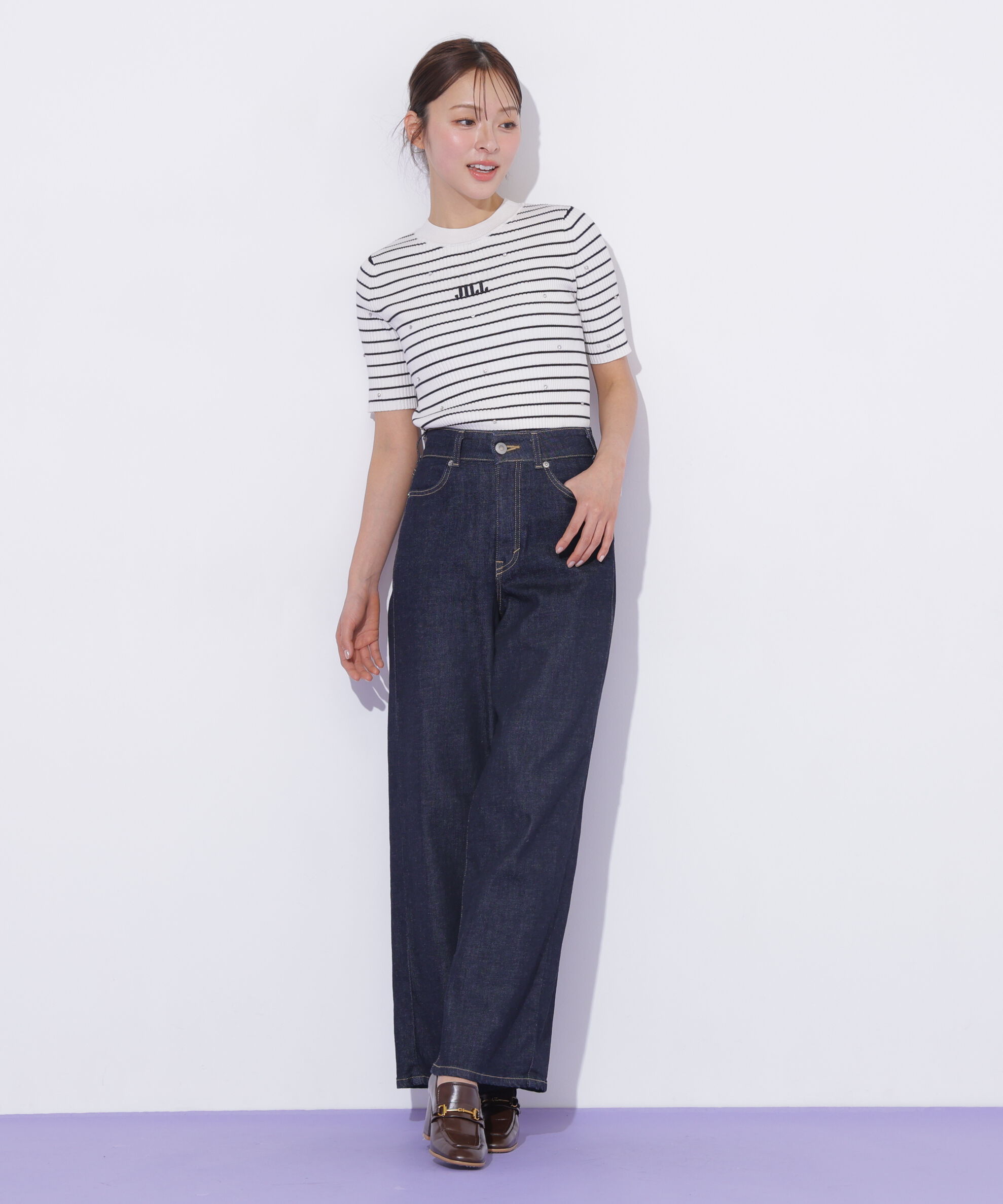  「SOMETHING 別注レースアップワイドデニムパンツ」|その他|