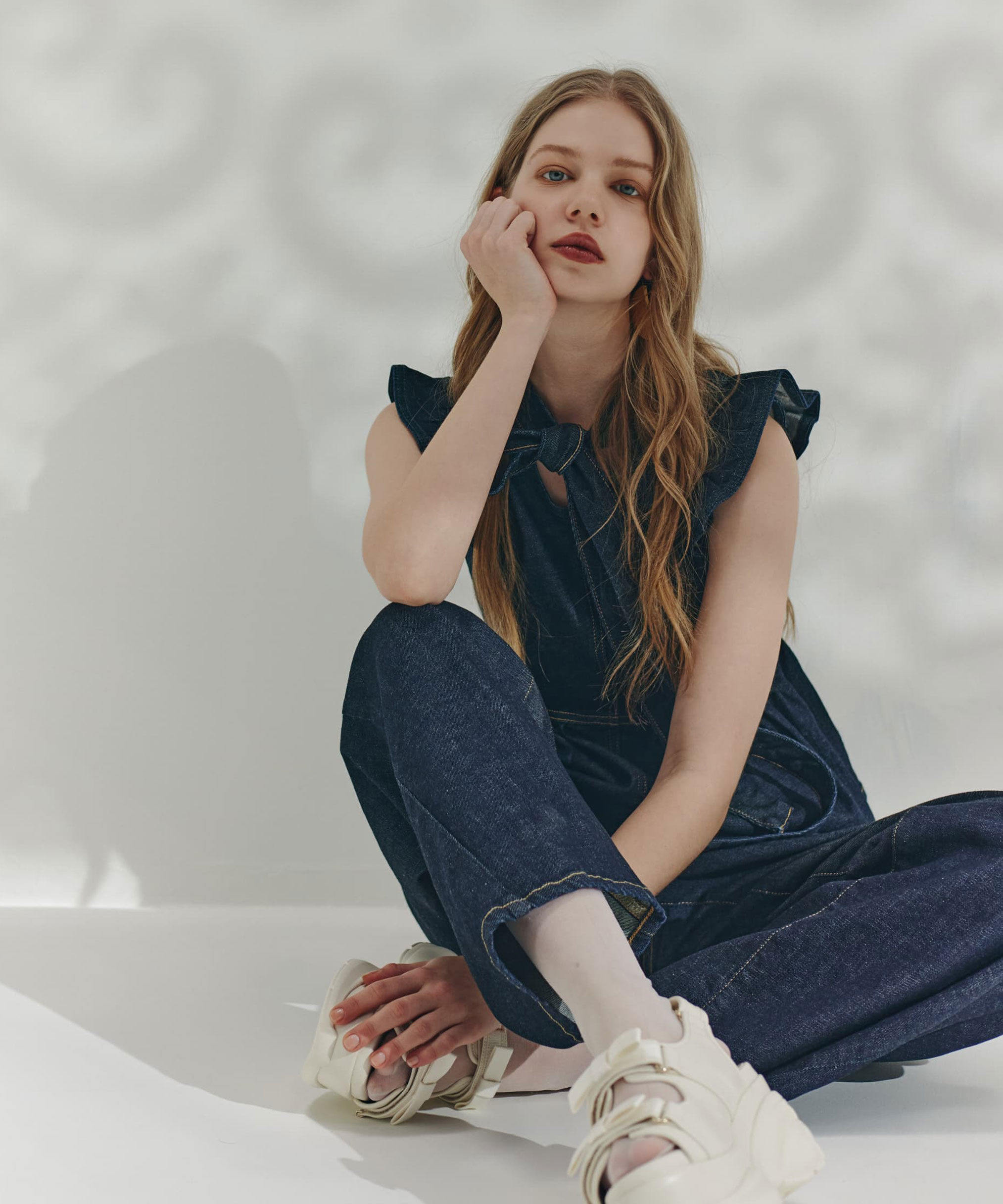  「SOMETHING 別注レースアップワイドデニムパンツ」|その他|