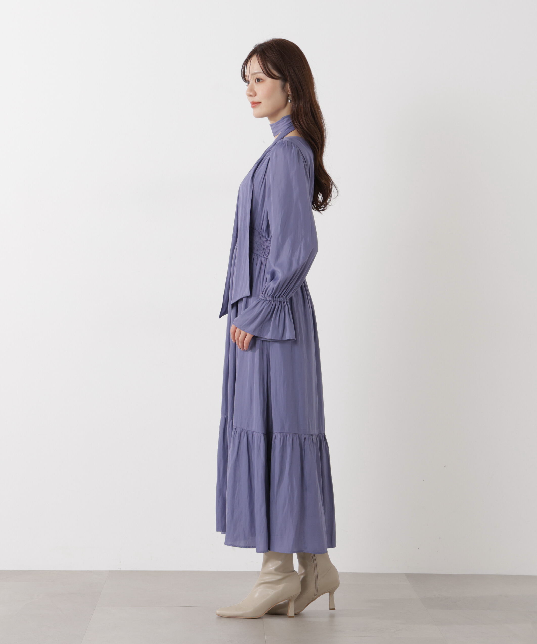 PROPORTION BODY DRESSING「タイ付きギャザーワンピース」|ワンピース|