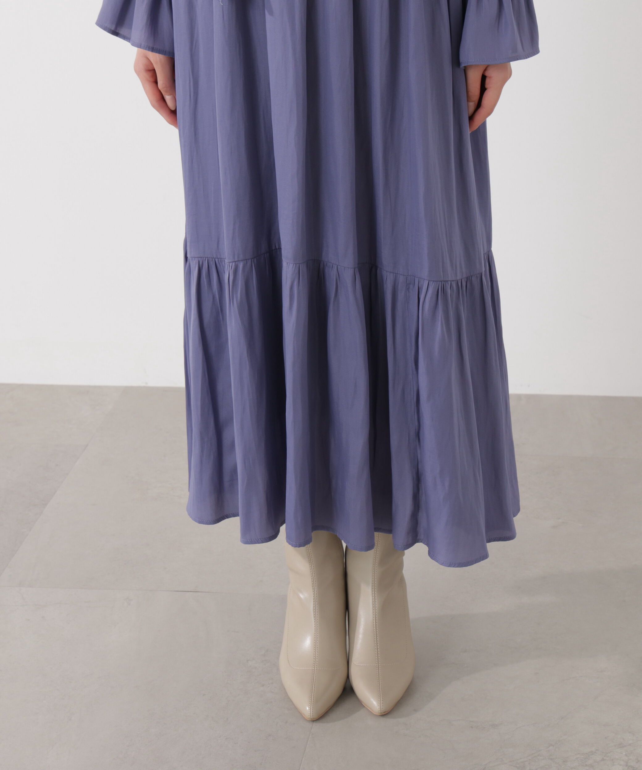 PROPORTION BODY DRESSING「タイ付きギャザーワンピース」|ワンピース|