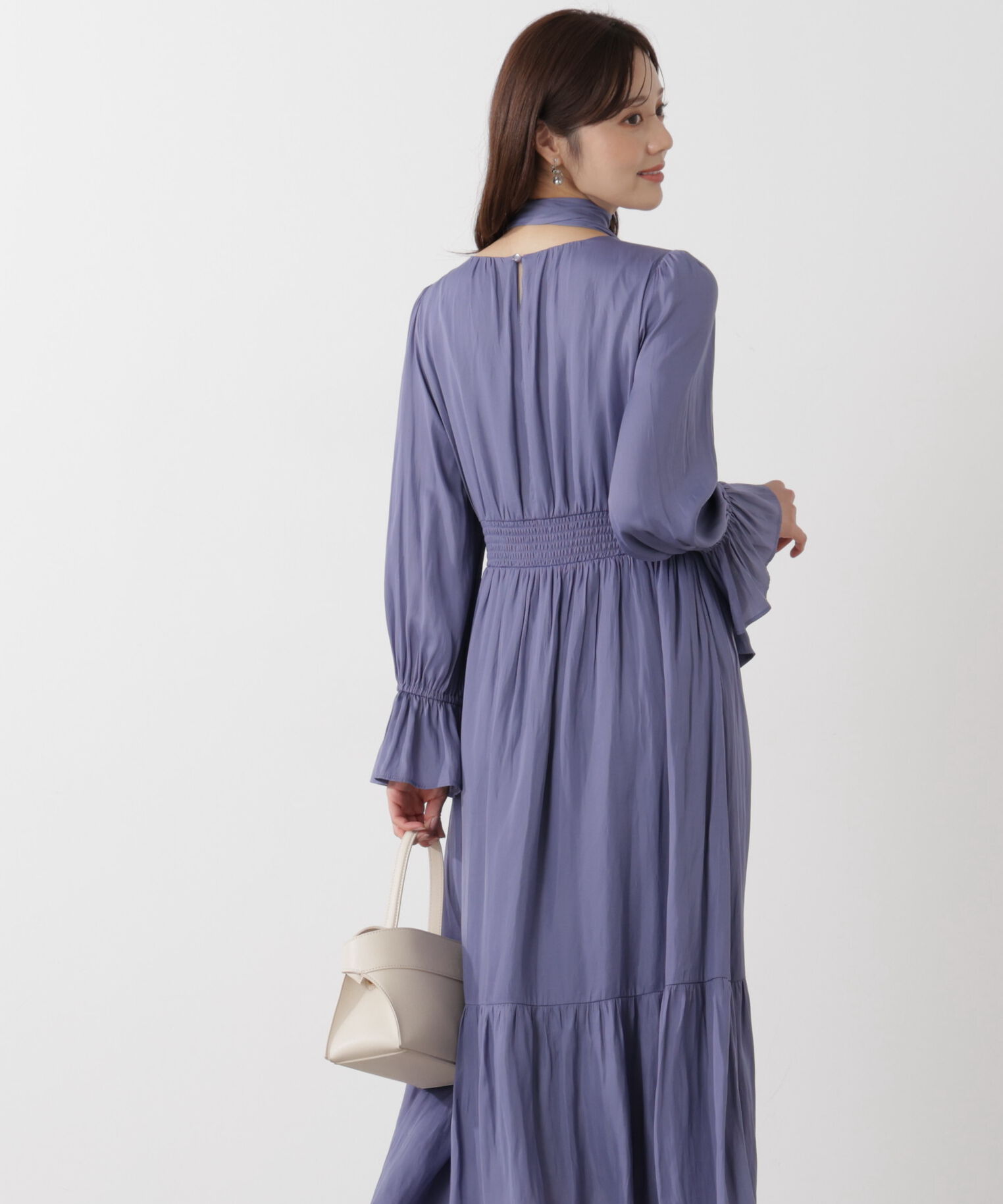 PROPORTION BODY DRESSING「タイ付きギャザーワンピース」|ワンピース|