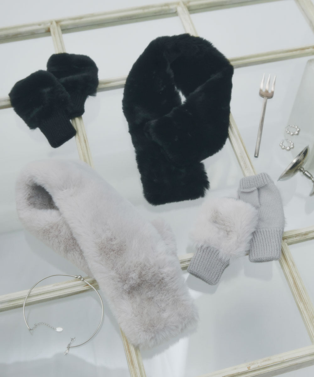  「ファーストール＆グローブ」|バンダナ・スカーフ|グレー