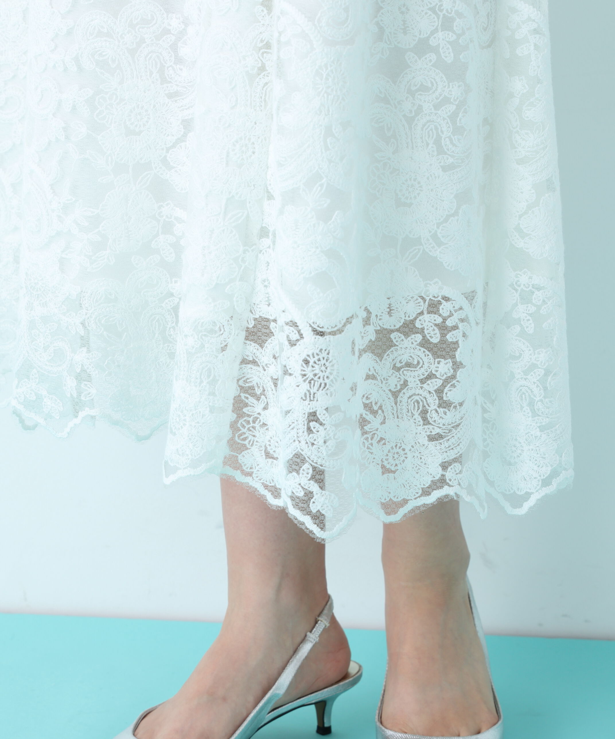  「スカラレースフレアスカート」|スカート|