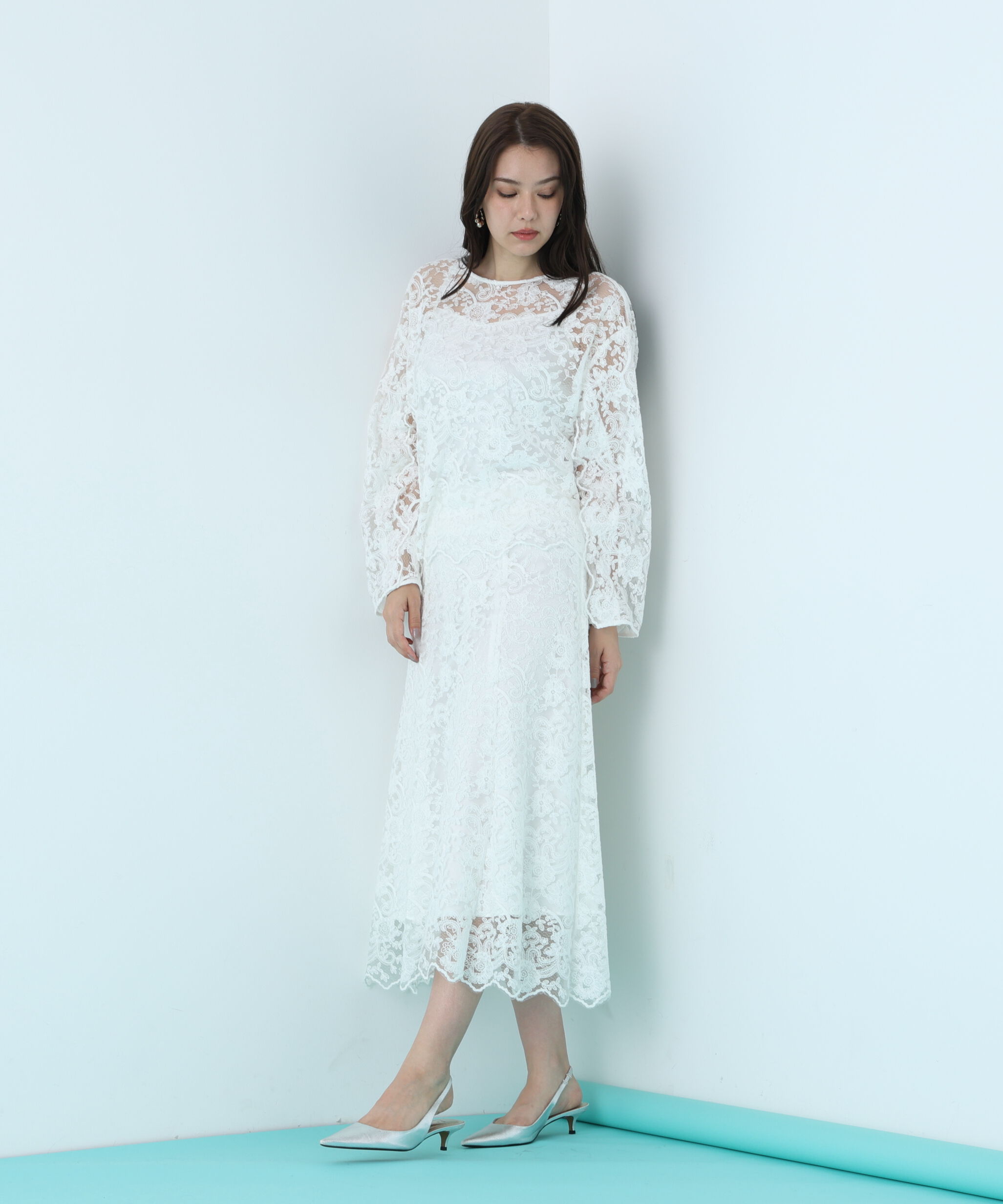  「スカラレースフレアスカート」|スカート|