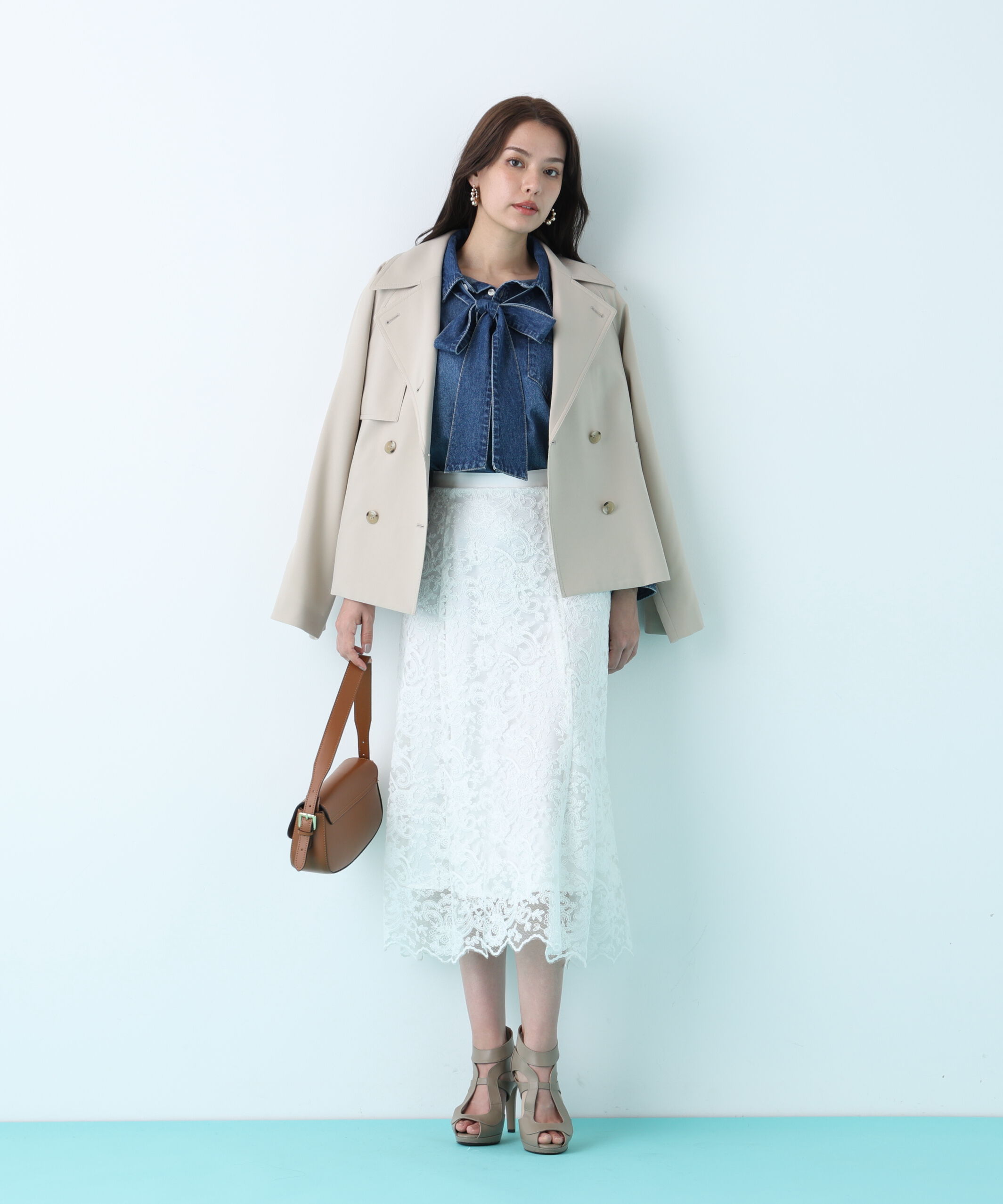  「ソフトオックスショートトレンチコート」|その他|