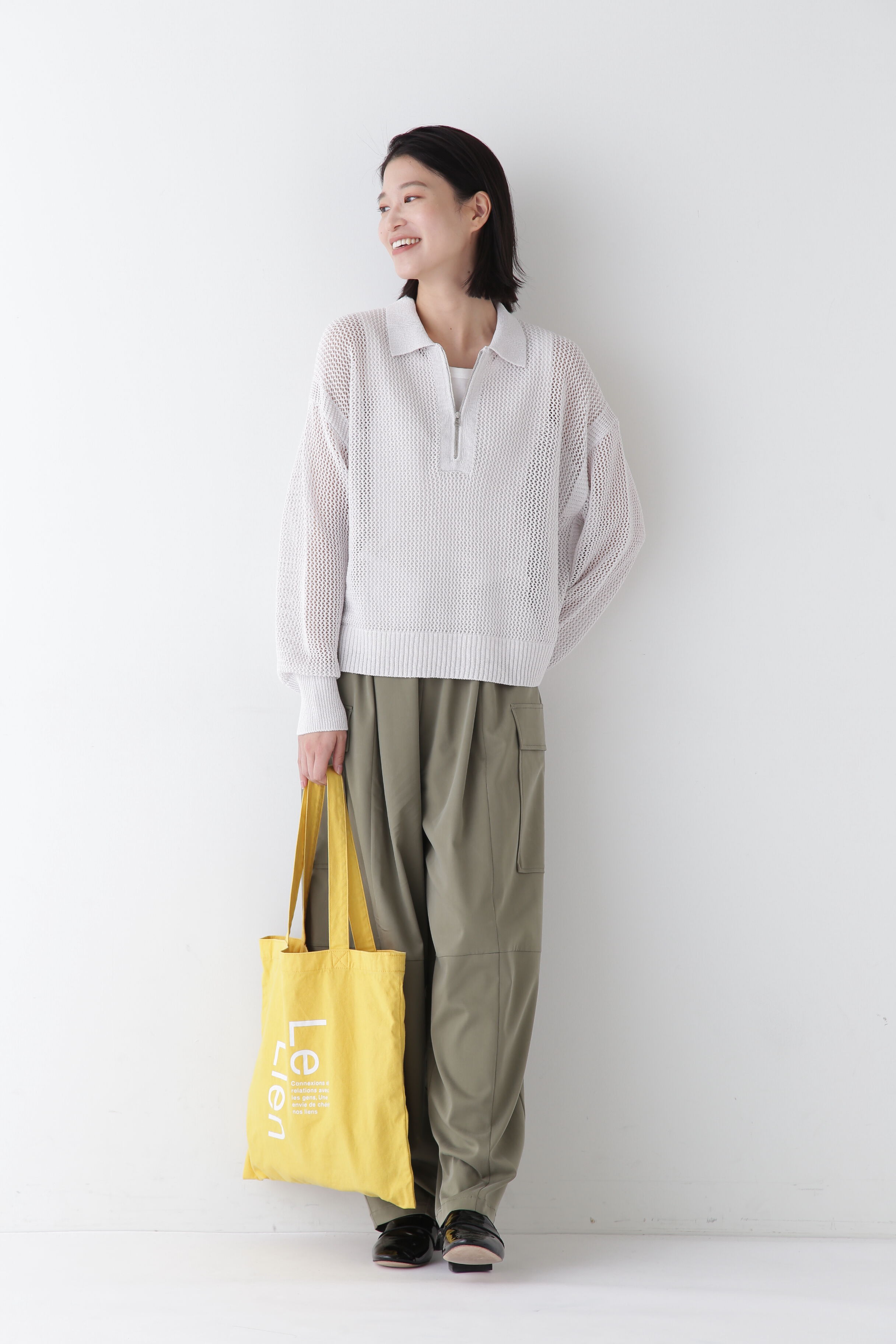  「◆【ウォッシャブル】テープヤーンメッシュスキッパープルオーバー」|ニット・セーター|