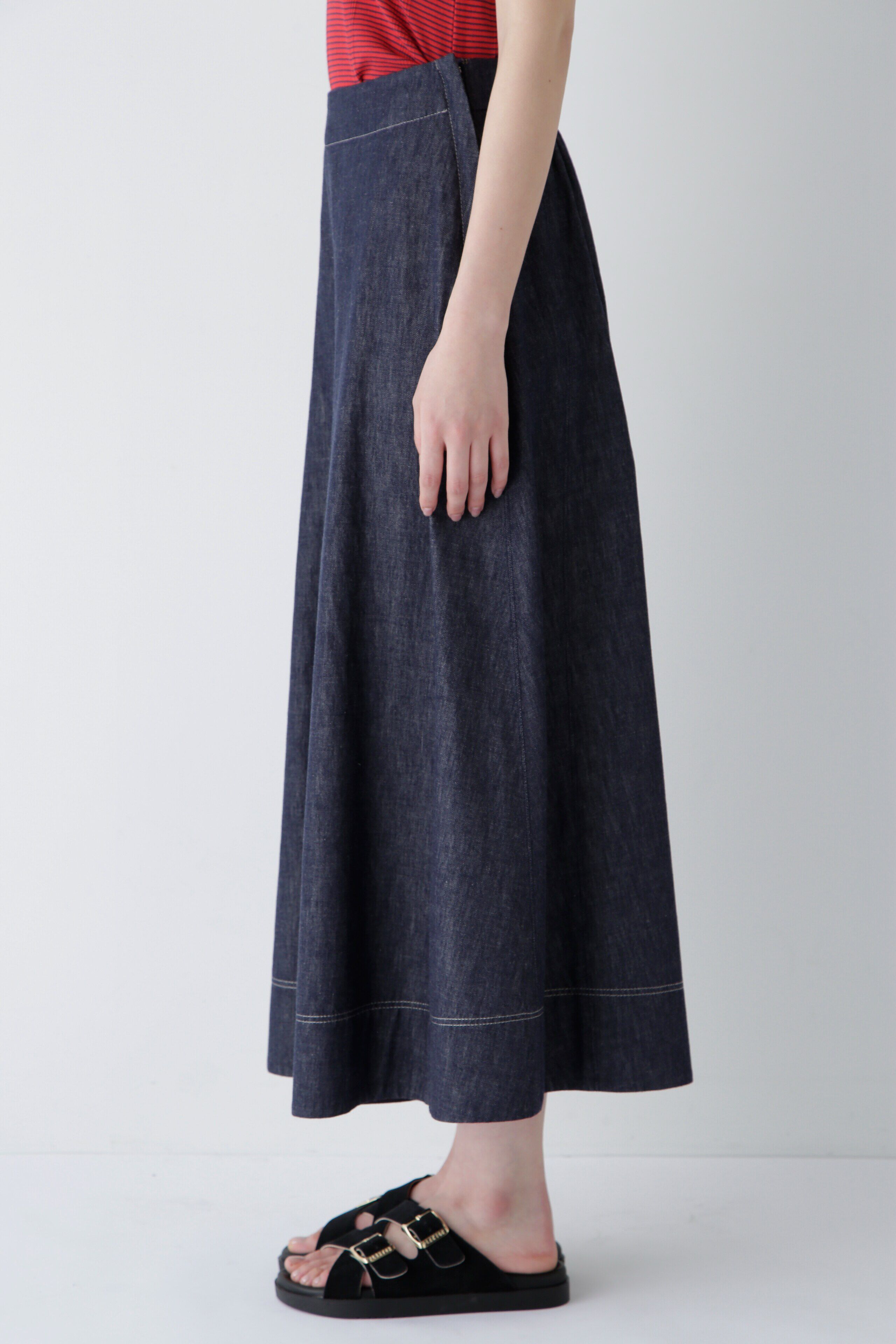  「◆ライトオンスデニムフレアースカーチョ」|スカート|