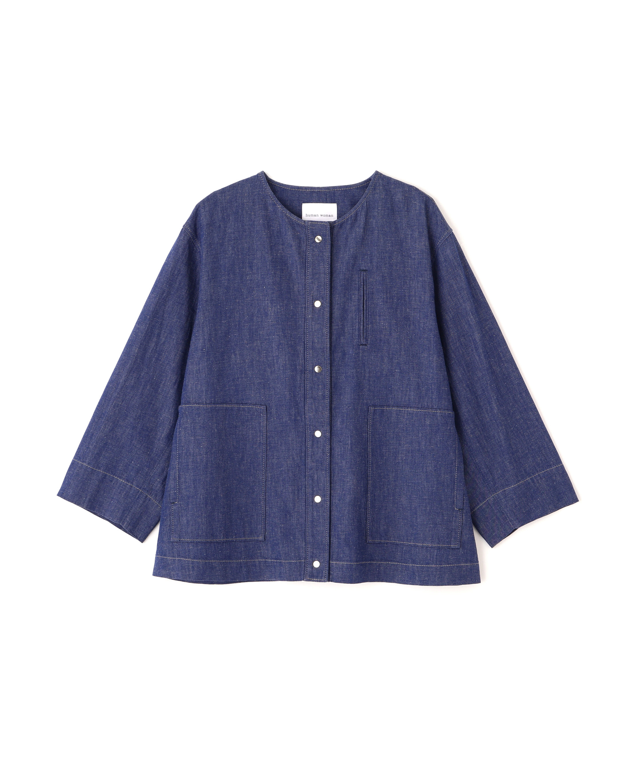  「◆綿麻ライトオンスデニムブルゾン」|ブルゾン・スタジャン|