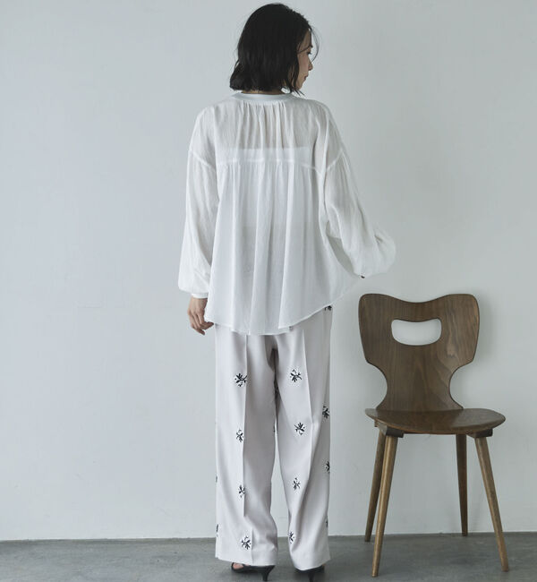 Doux archives「強撚糸シアーブラウスカーディガン」|シャツ・ブラウス|