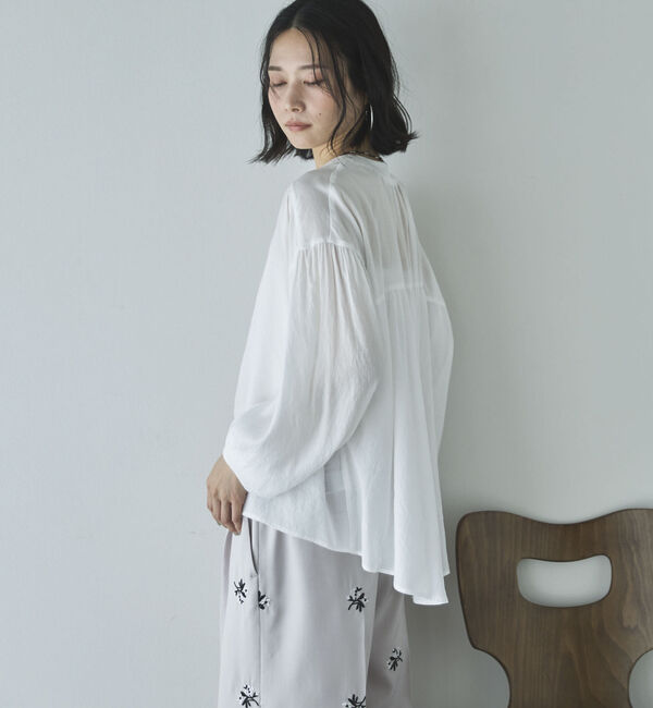 Doux archives「強撚糸シアーブラウスカーディガン」|シャツ・ブラウス|