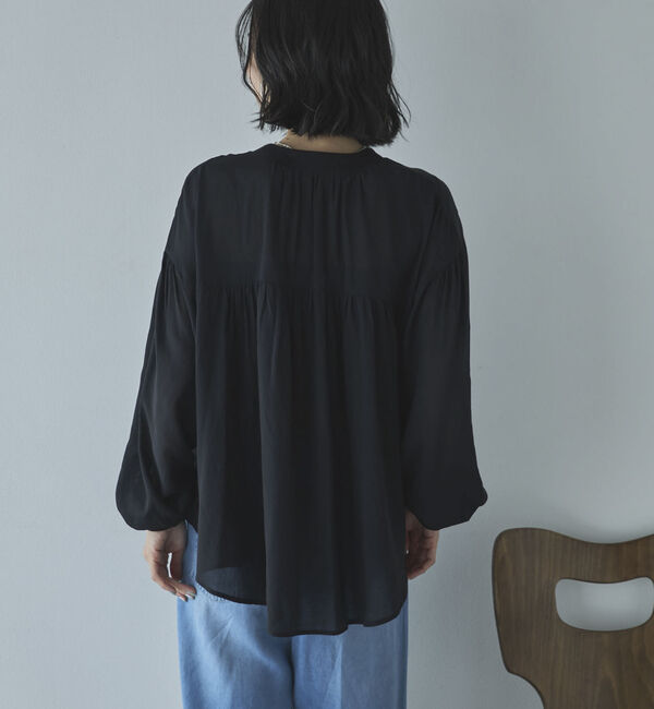 Doux archives「強撚糸シアーブラウスカーディガン」|シャツ・ブラウス|