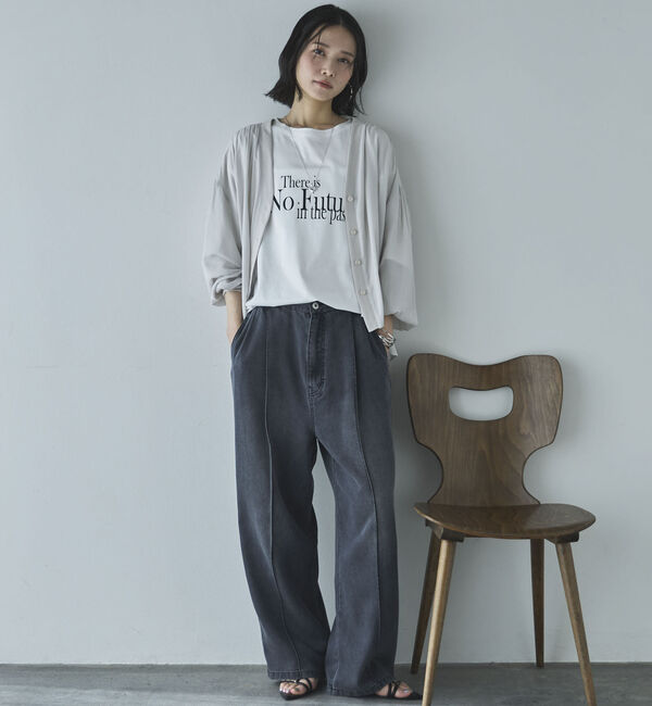 Doux archives「強撚糸シアーブラウスカーディガン」|シャツ・ブラウス|