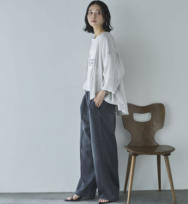 Doux archives「強撚糸シアーブラウスカーディガン」|シャツ・ブラウス|