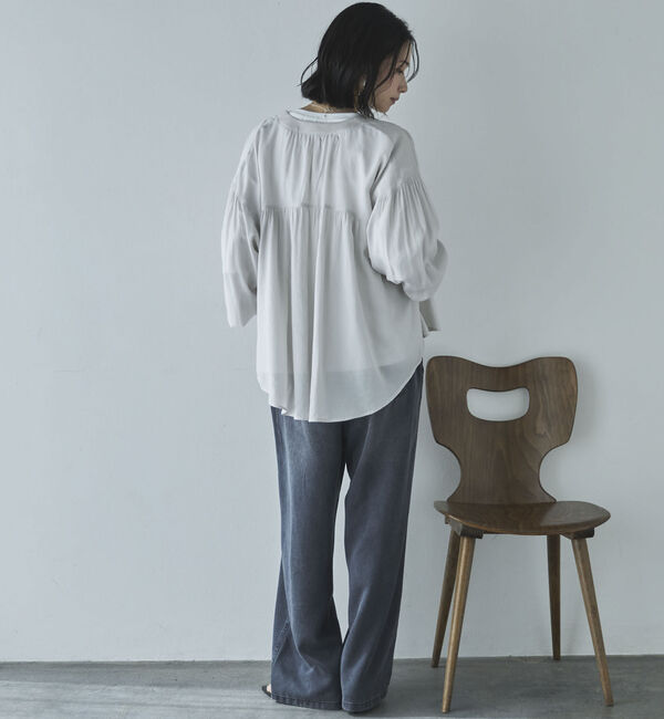 Doux archives「強撚糸シアーブラウスカーディガン」|シャツ・ブラウス|